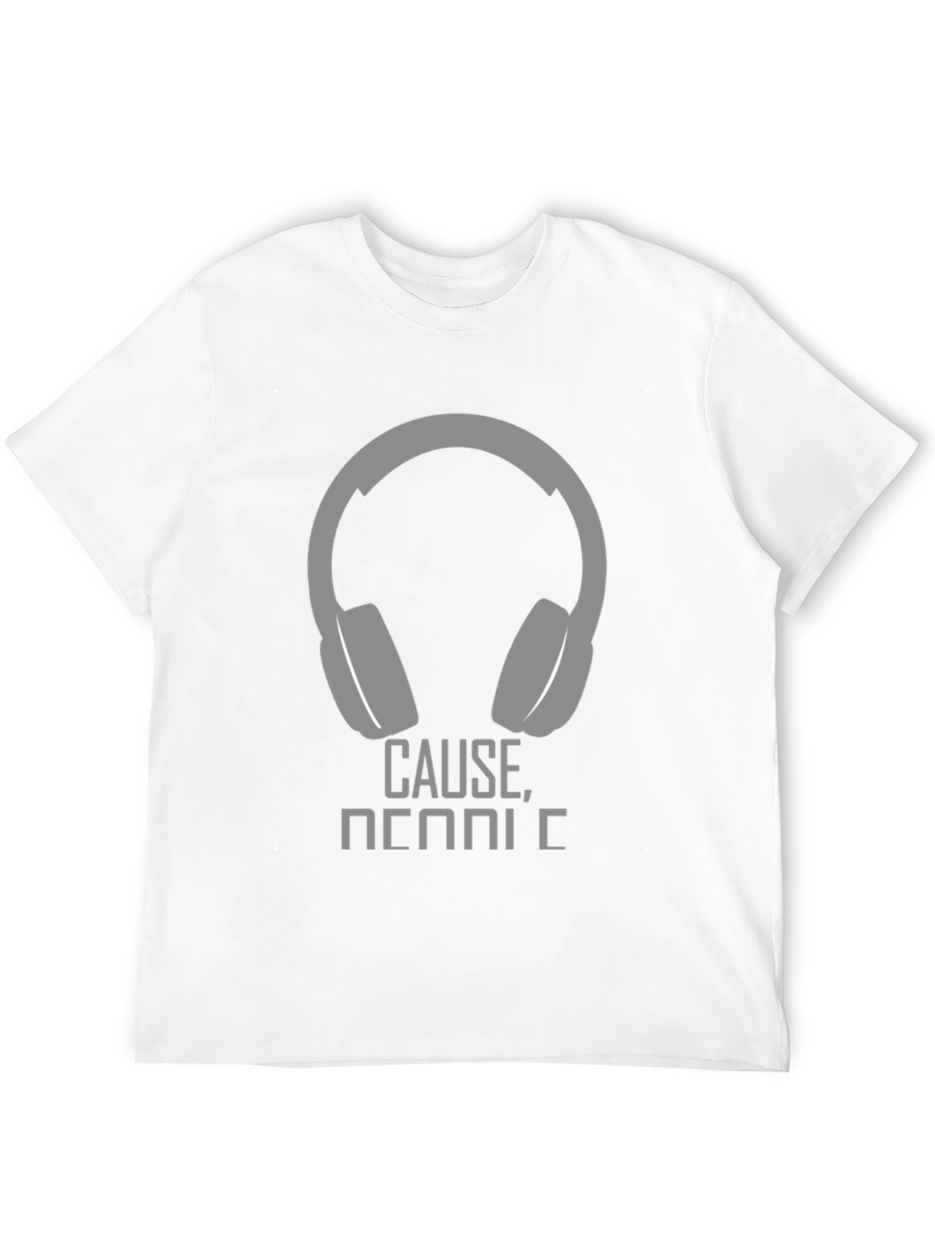 Black Headphone Graphic T-Shirt - Cause Music! view 12