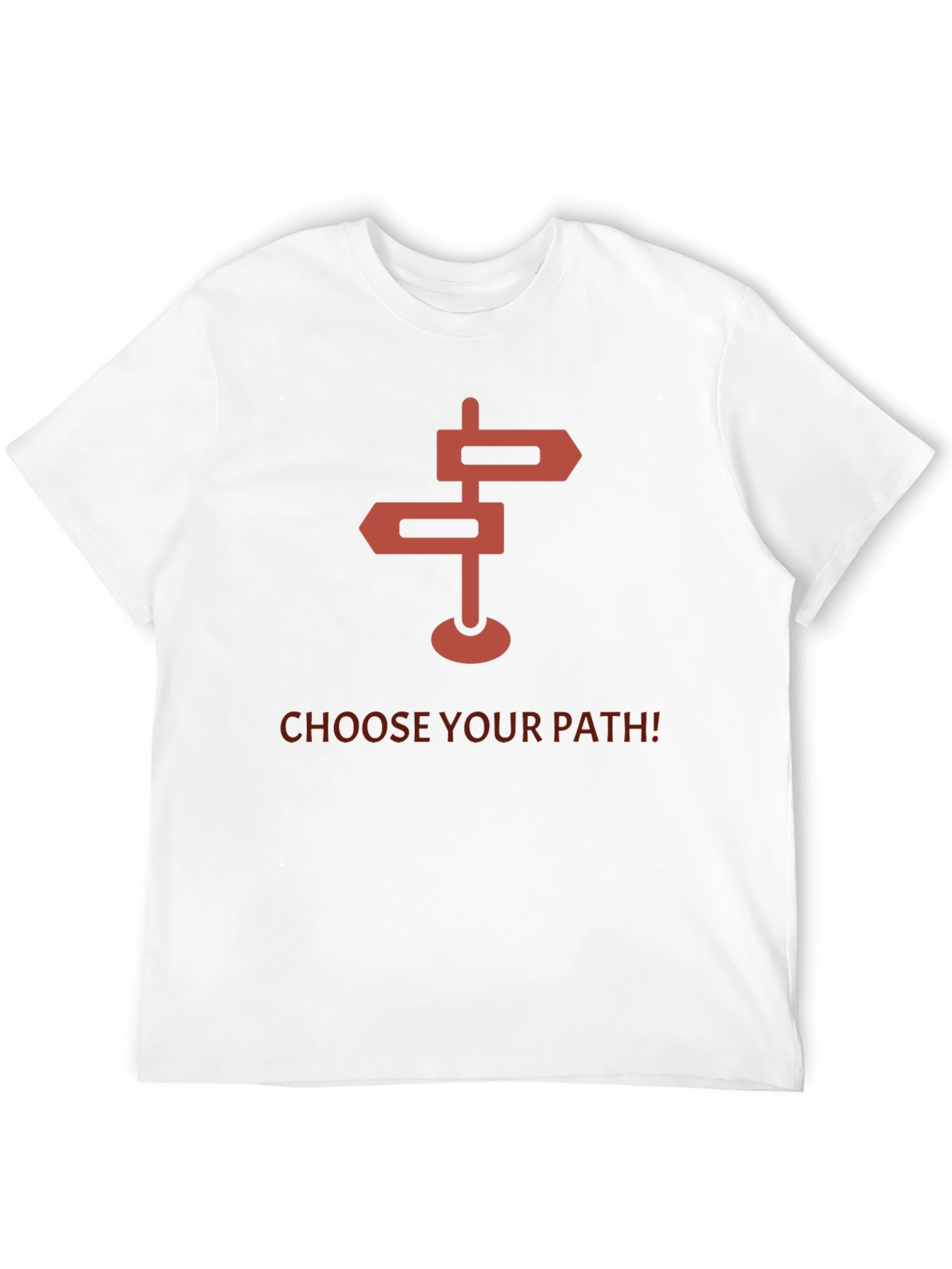 Black Choose Your Path Graphic Tee - Direction Sign Design view 12