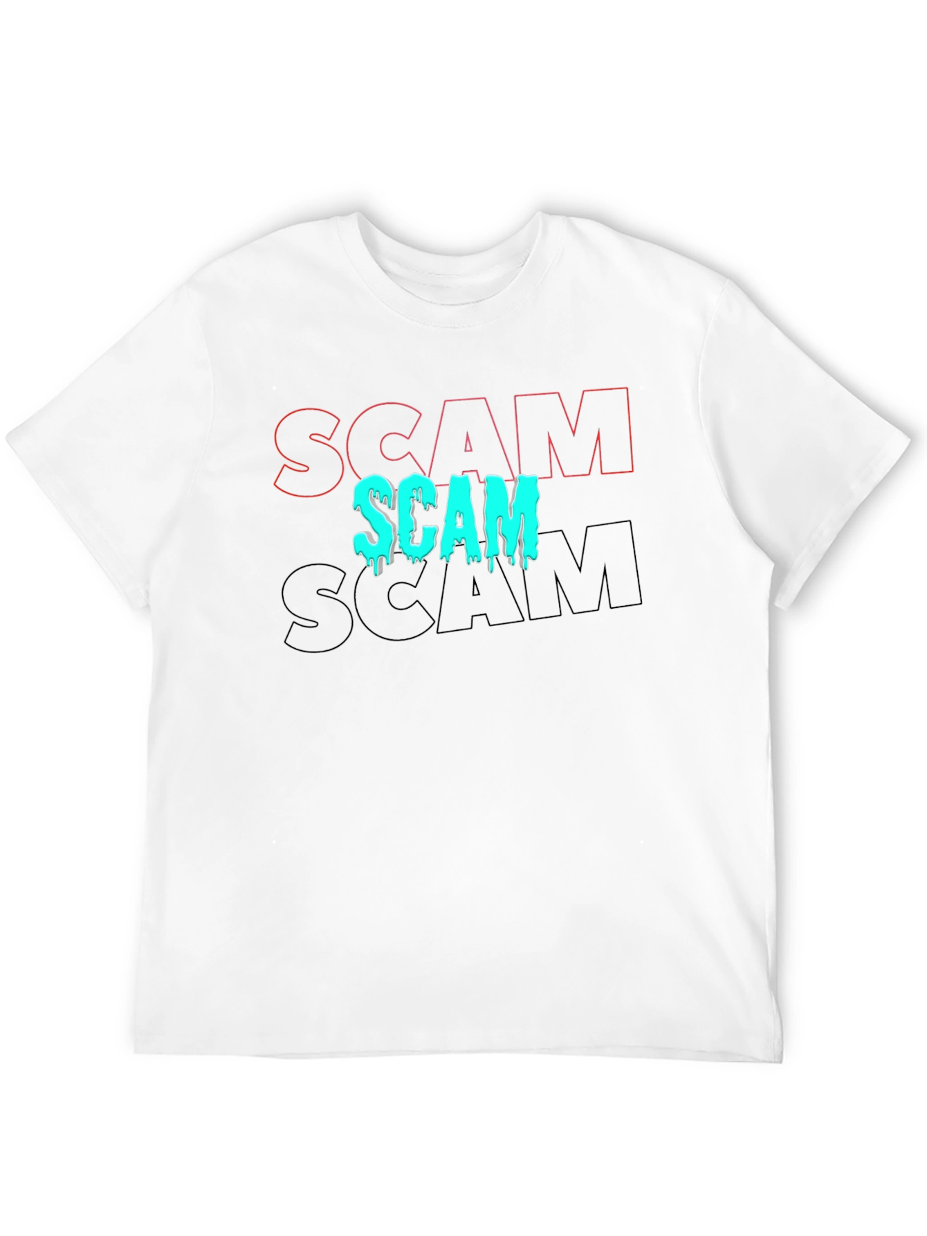 Black Scam T-Shirt - Trendy Graphic Tee view 12