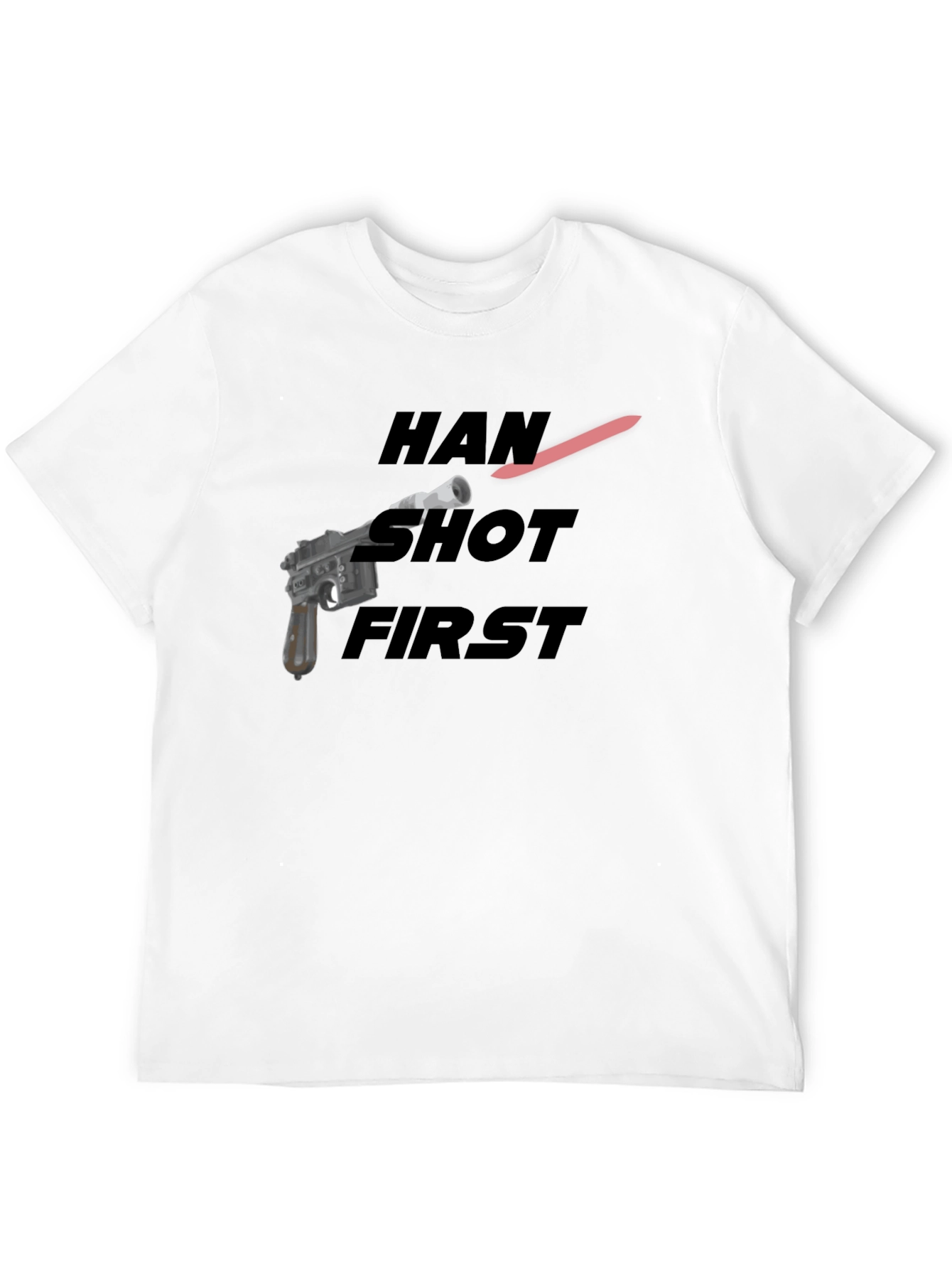 Black Han Shot First Graphic Tee - Black Cotton Blend view 12