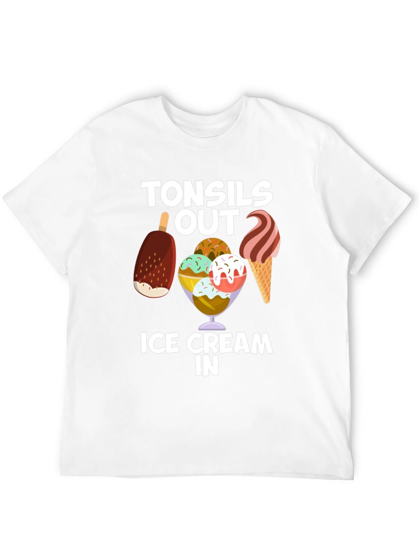Black Tonsils Out Ice Cream In Graphic T-Shirt view 12