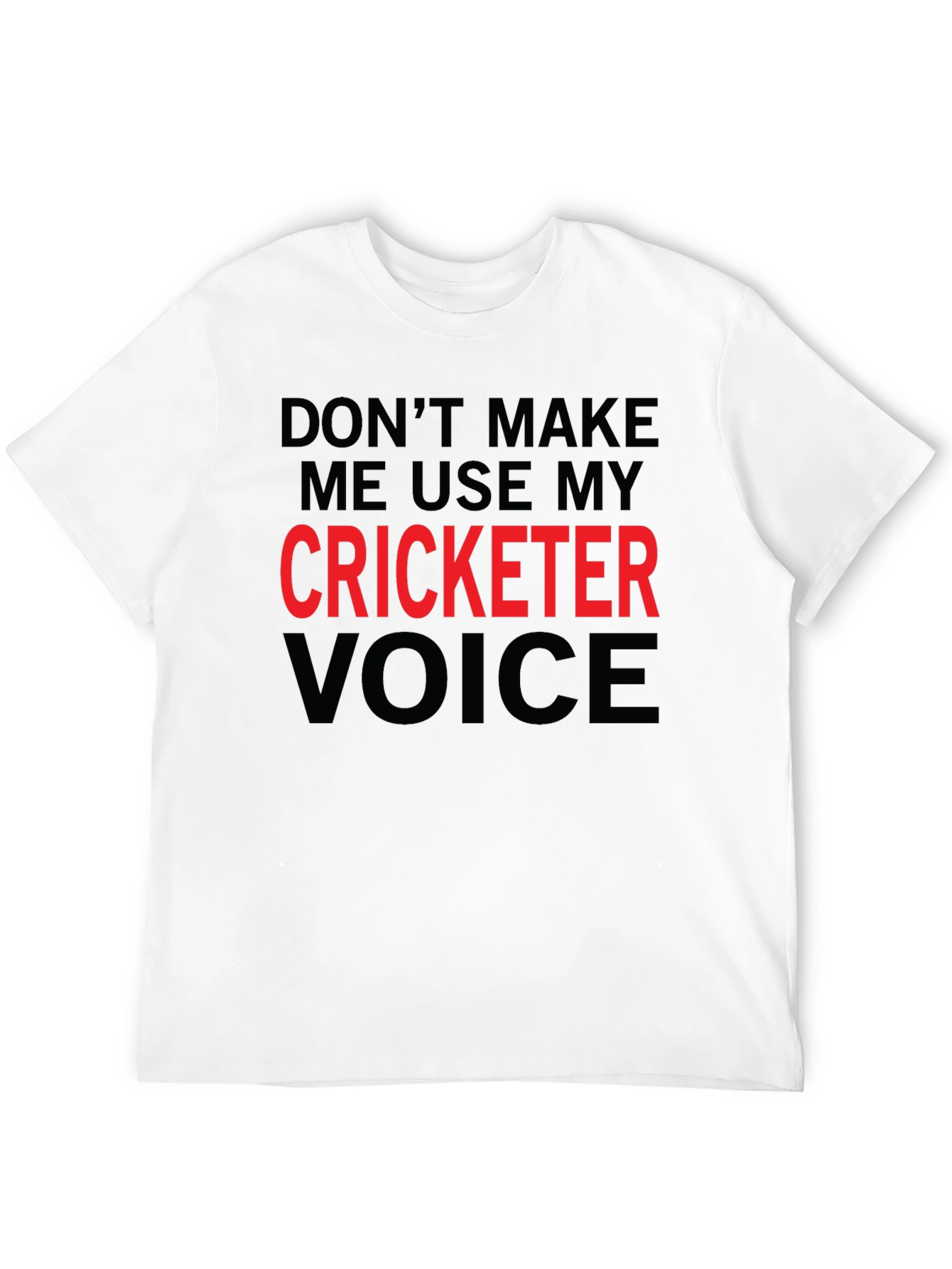 Black Cricketer Voice T-Shirt - Funny Novelty Tee view 12