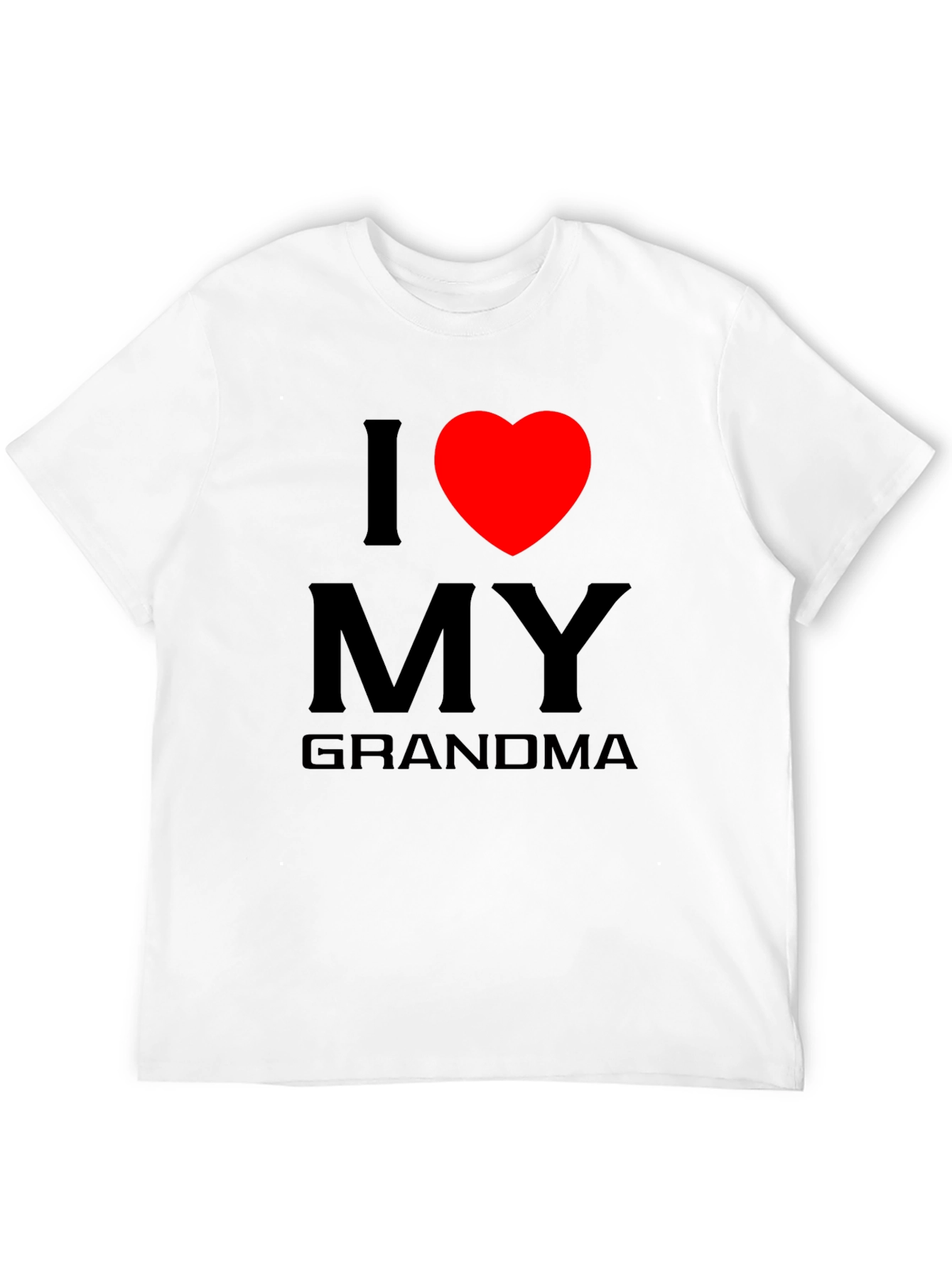 Black I Love My Grandma Black T-Shirt - Heart Graphic view 12
