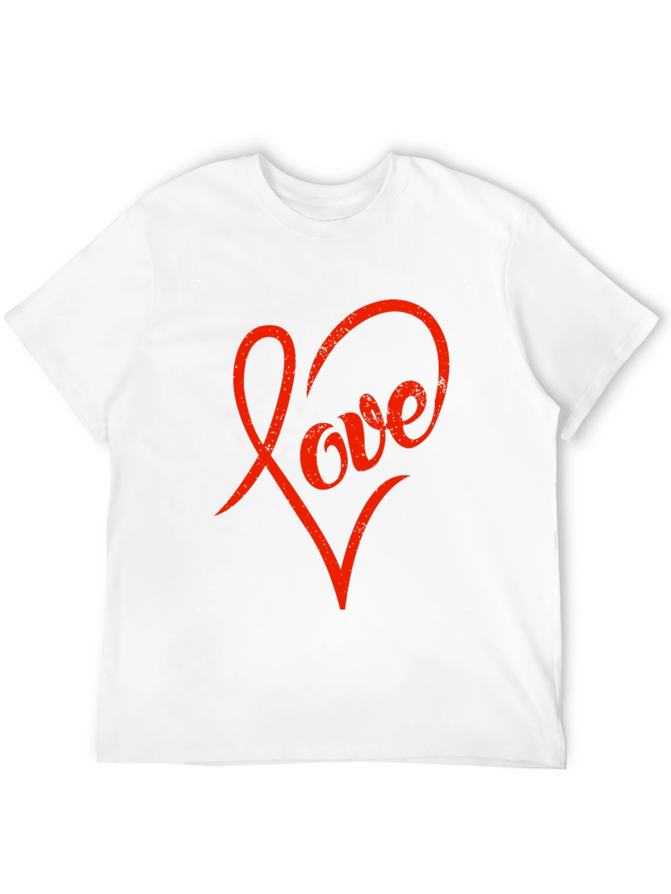 Black Love Heart Graphic Black T-Shirt view 12