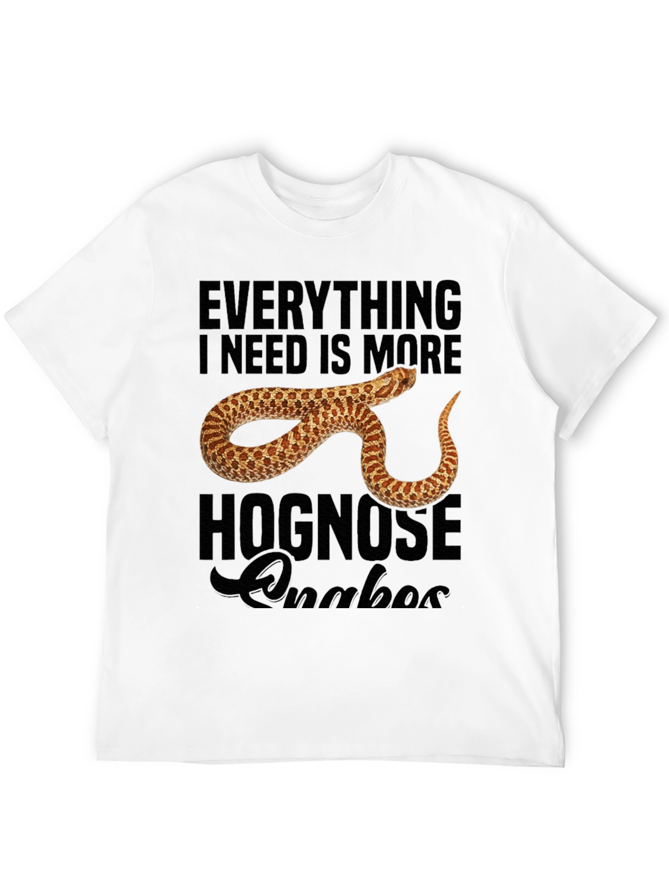 Black Hognose Snake Lover Graphic T-Shirt view 12
