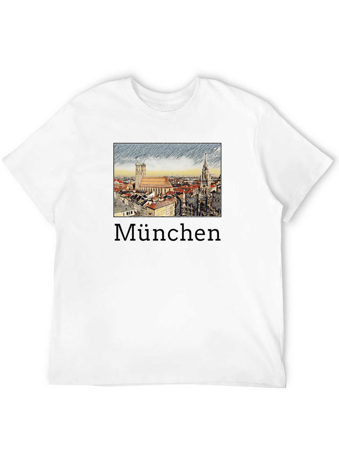 Munich Cityscape Graphic Tee - Urban Style - 12
