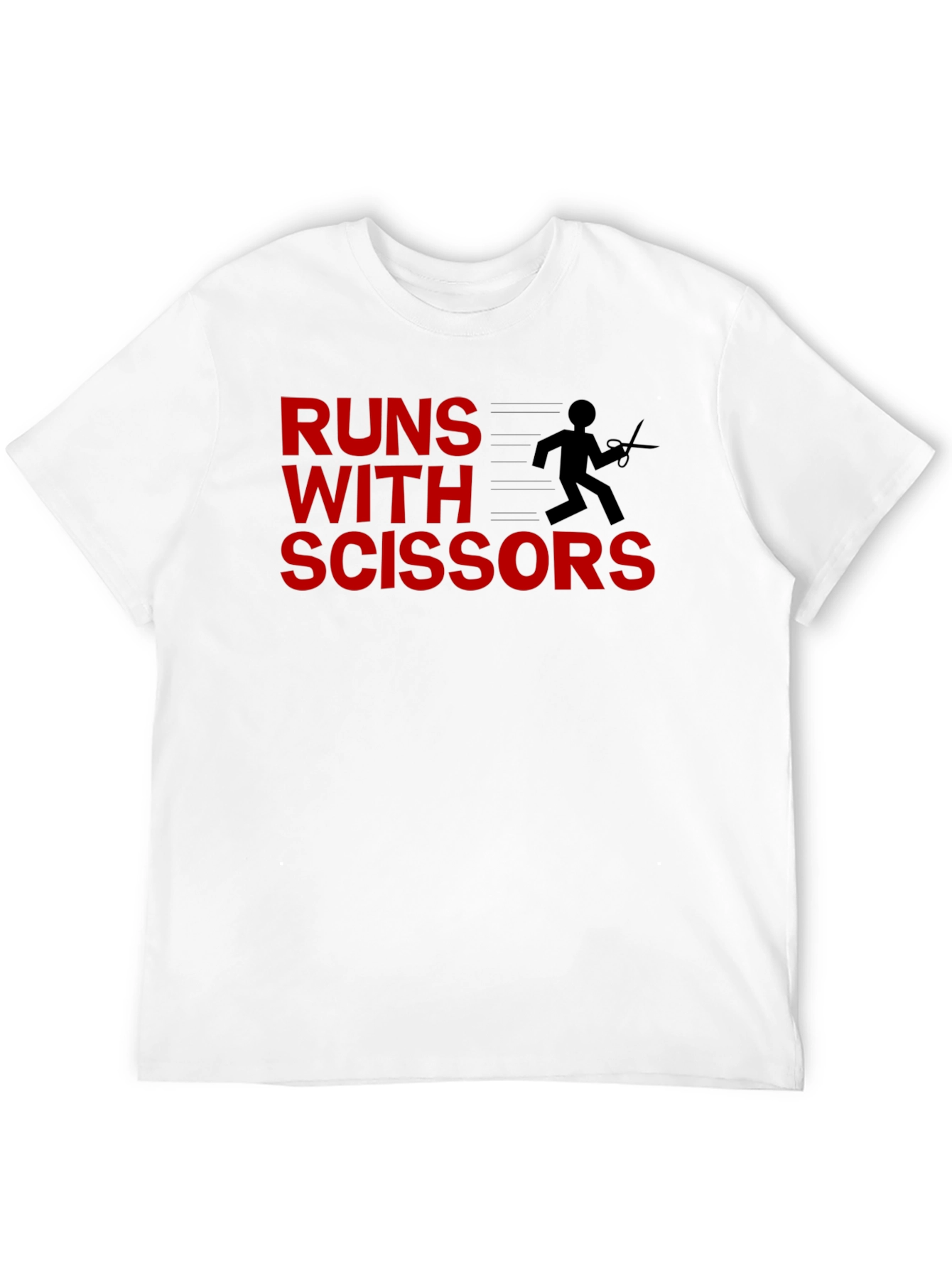 Black Runs With Scissors Graphic Tee - Black Cotton view 12