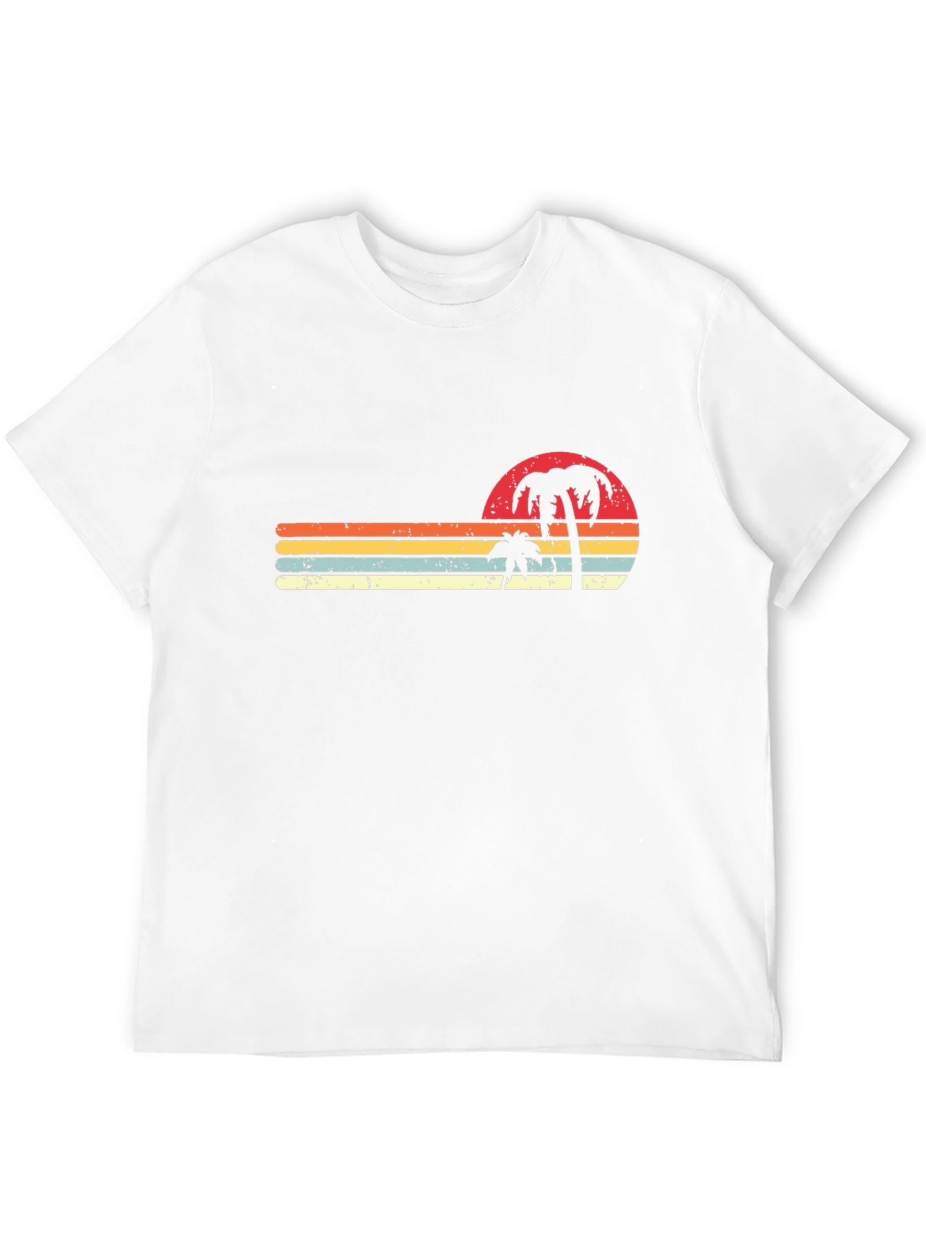 Black Retro Sunset Palm Tree T-Shirt view 12