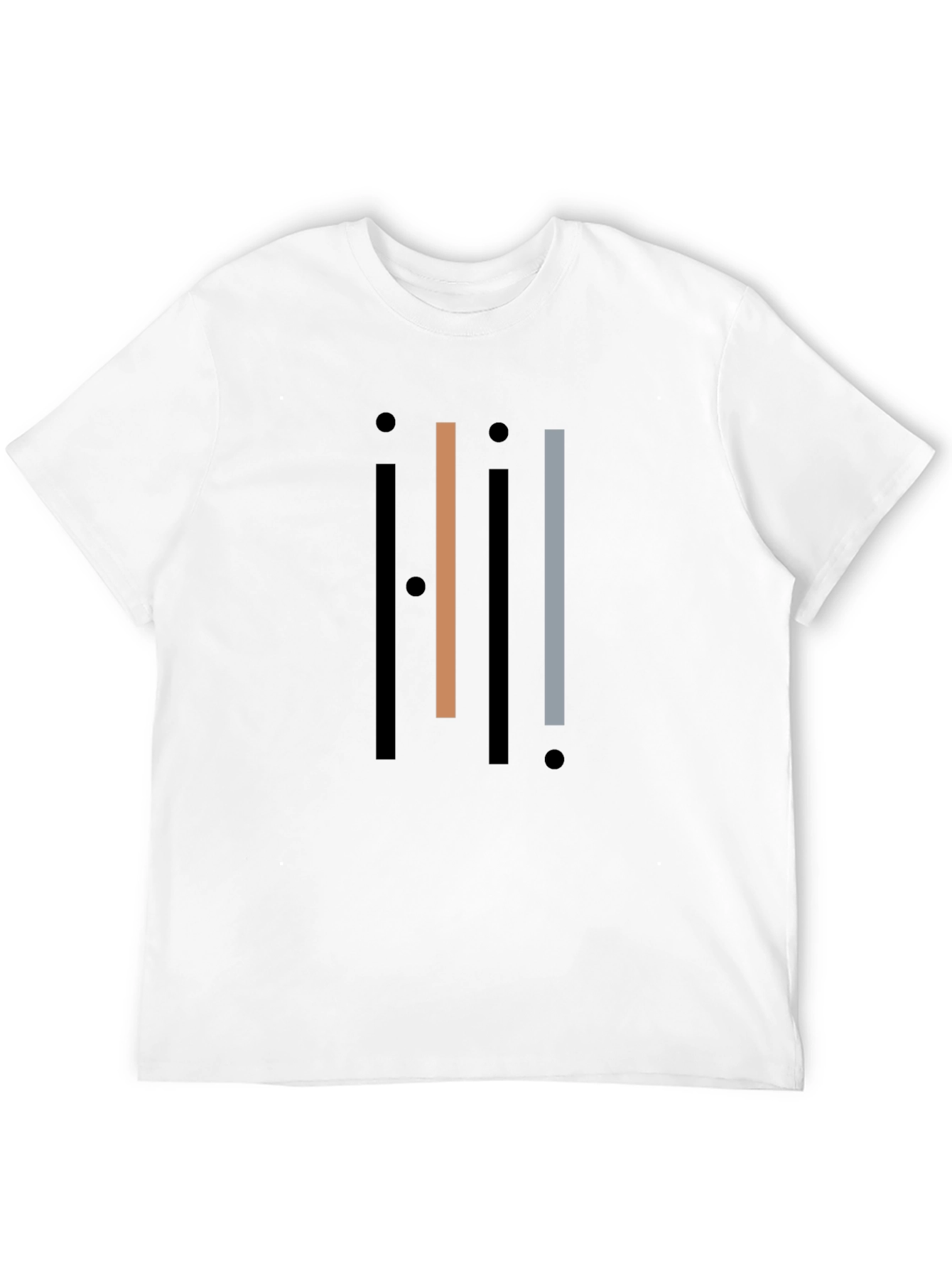 Black Abstract Lines Graphic Tee - Modern Minimalist Design view 12