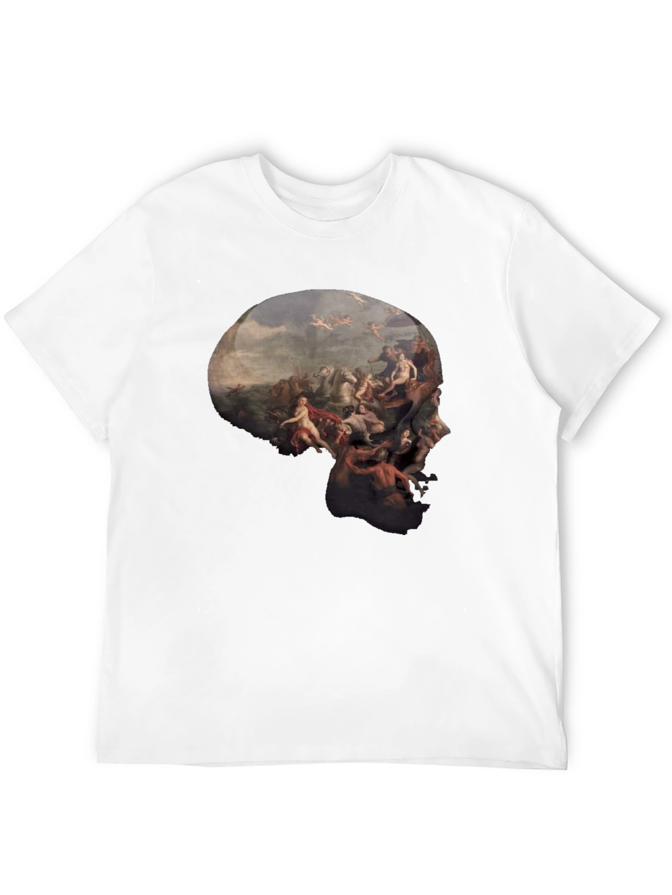 Black Skull Art Graphic Tee view 12