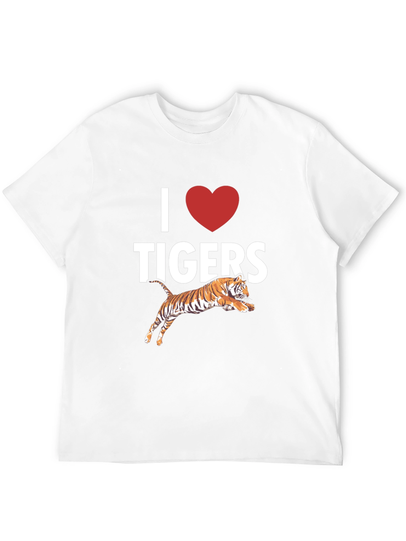 Black I Love Tigers Graphic T-Shirt view 12