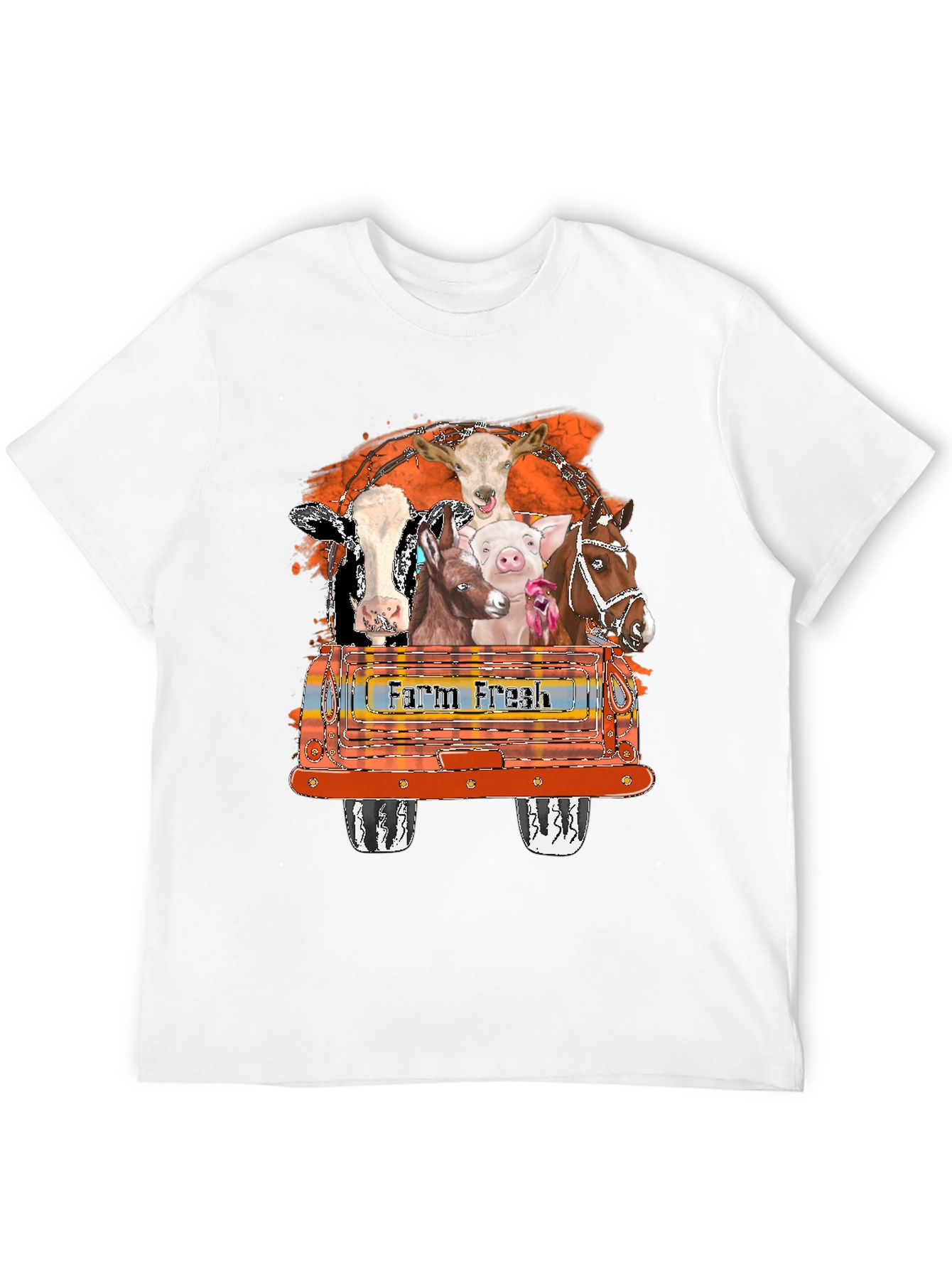 Black Farm Fresh Animals Black T-Shirt view 12