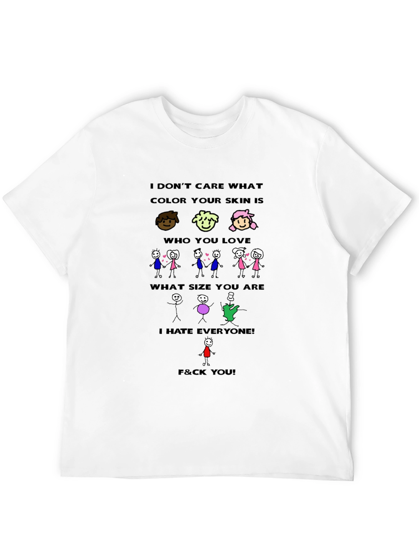 Black I Hate Everyone Graphic Tee view 12