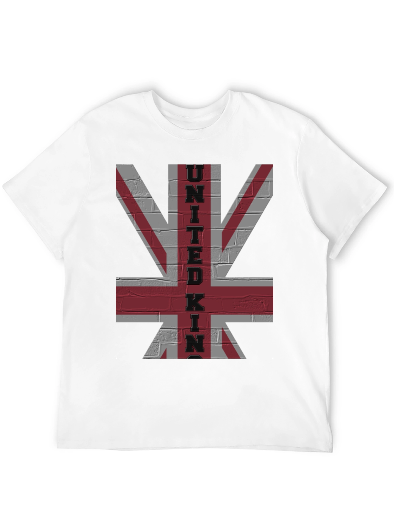United Kingdom Flag Brick Wall Graphic Tee - 12