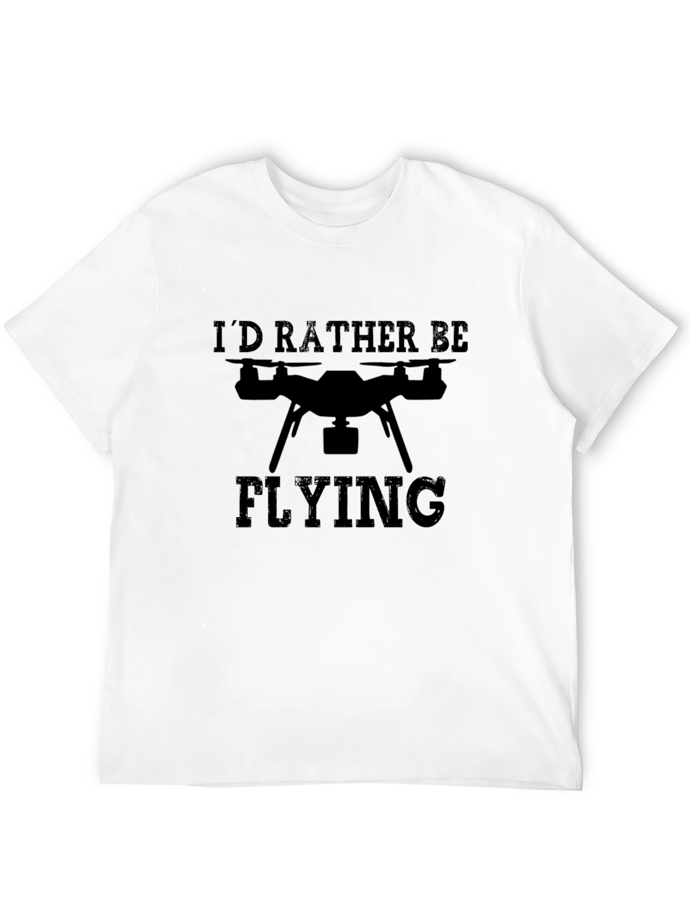 Black I'd Rather Be Flying Drone Graphic Tee view 12