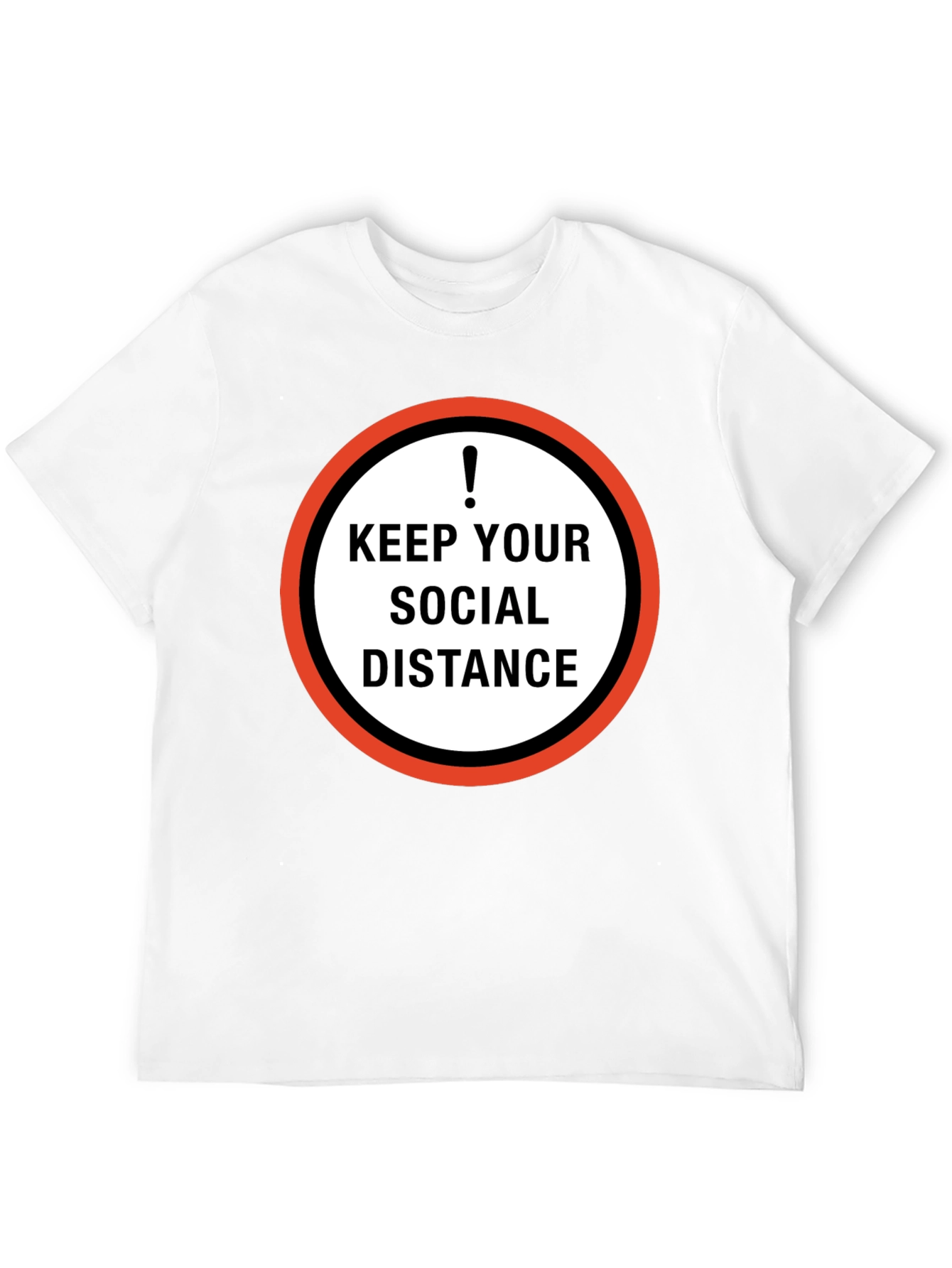 Black Keep Your Social Distance Graphic Tee - Black view 12