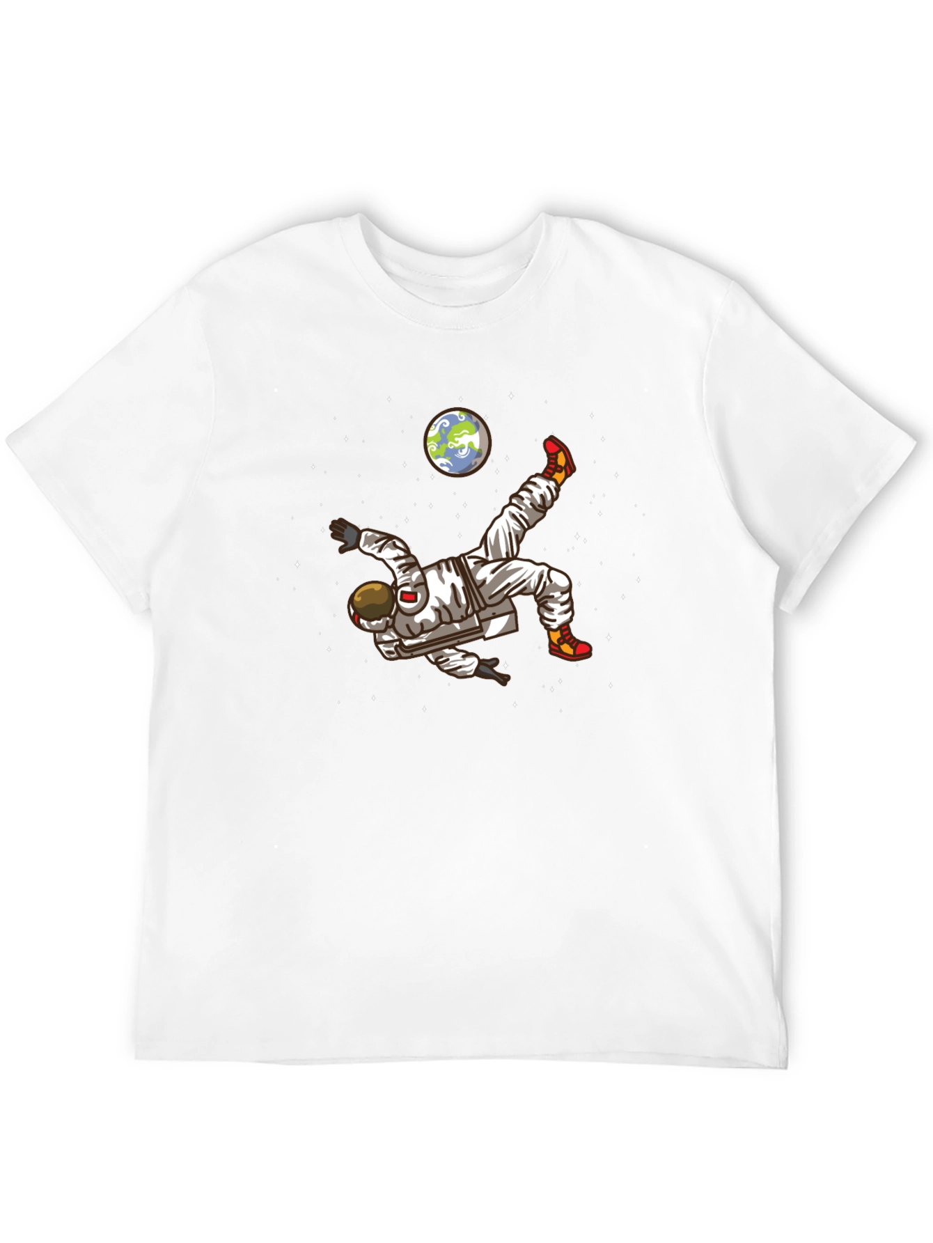 Black Astronaut Soccer Kick Graphic Tee view 12