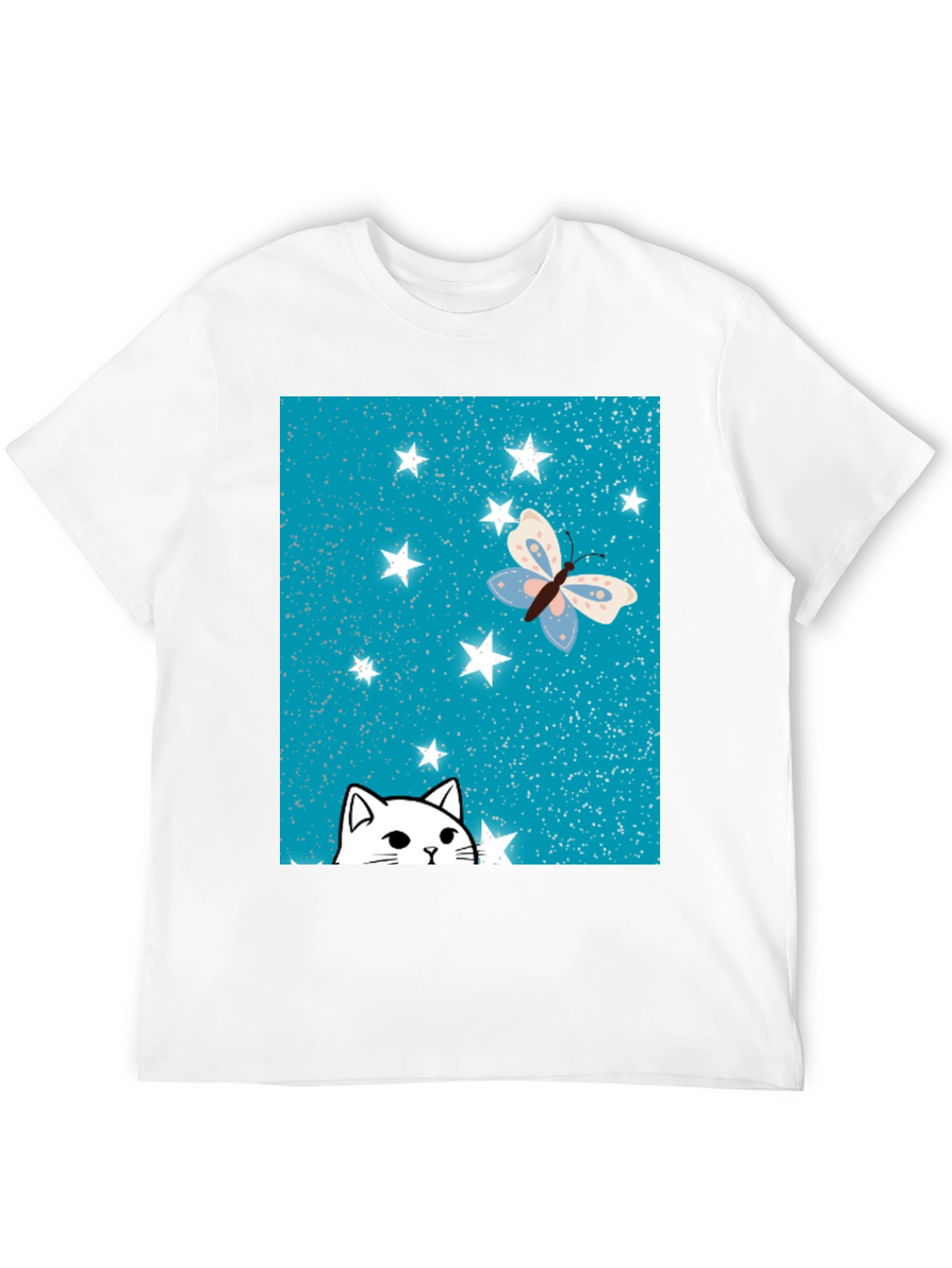 Cat & Butterfly Graphic Tee - 12