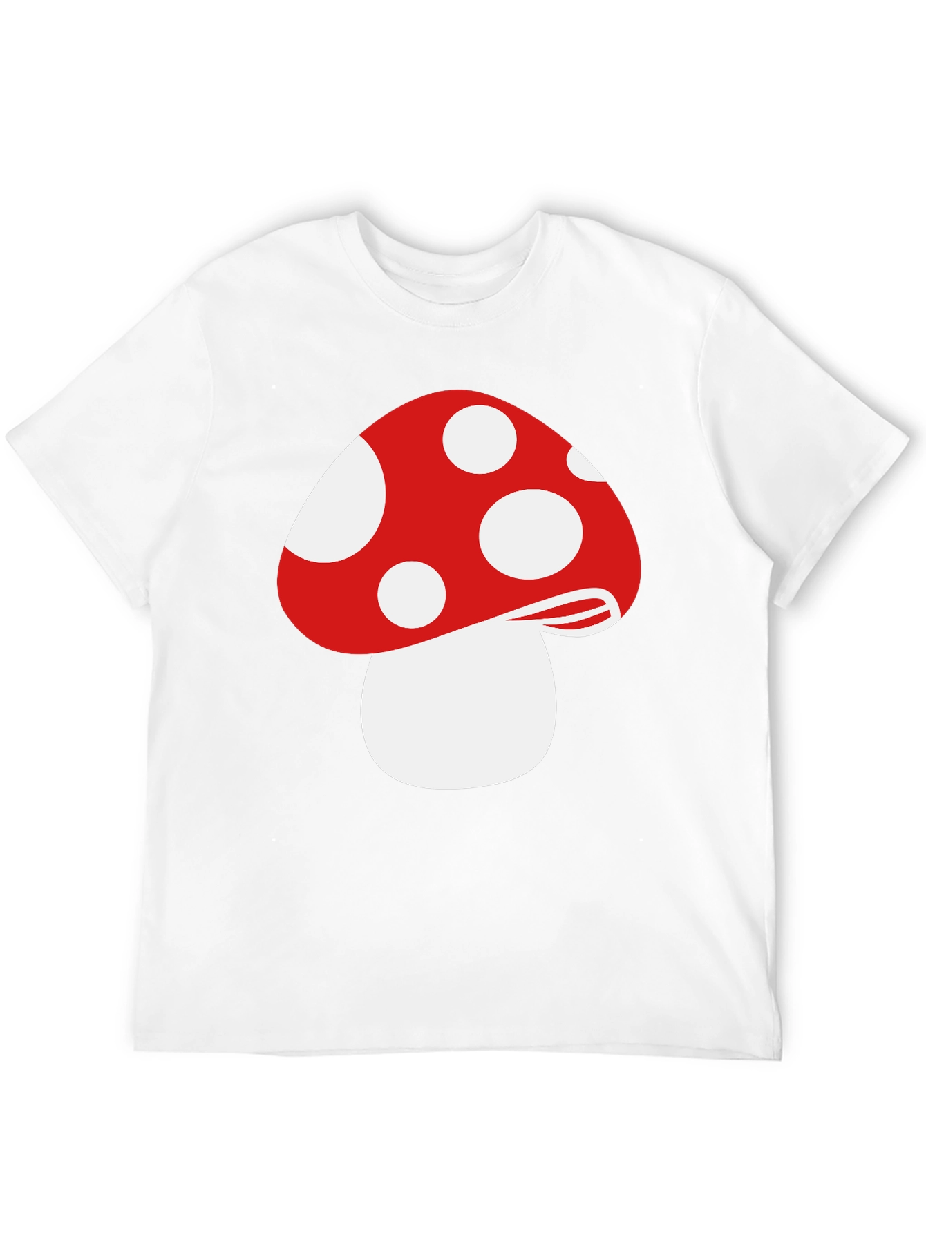 Black Red Mushroom Graphic Tee - Funky Black T-Shirt view 12