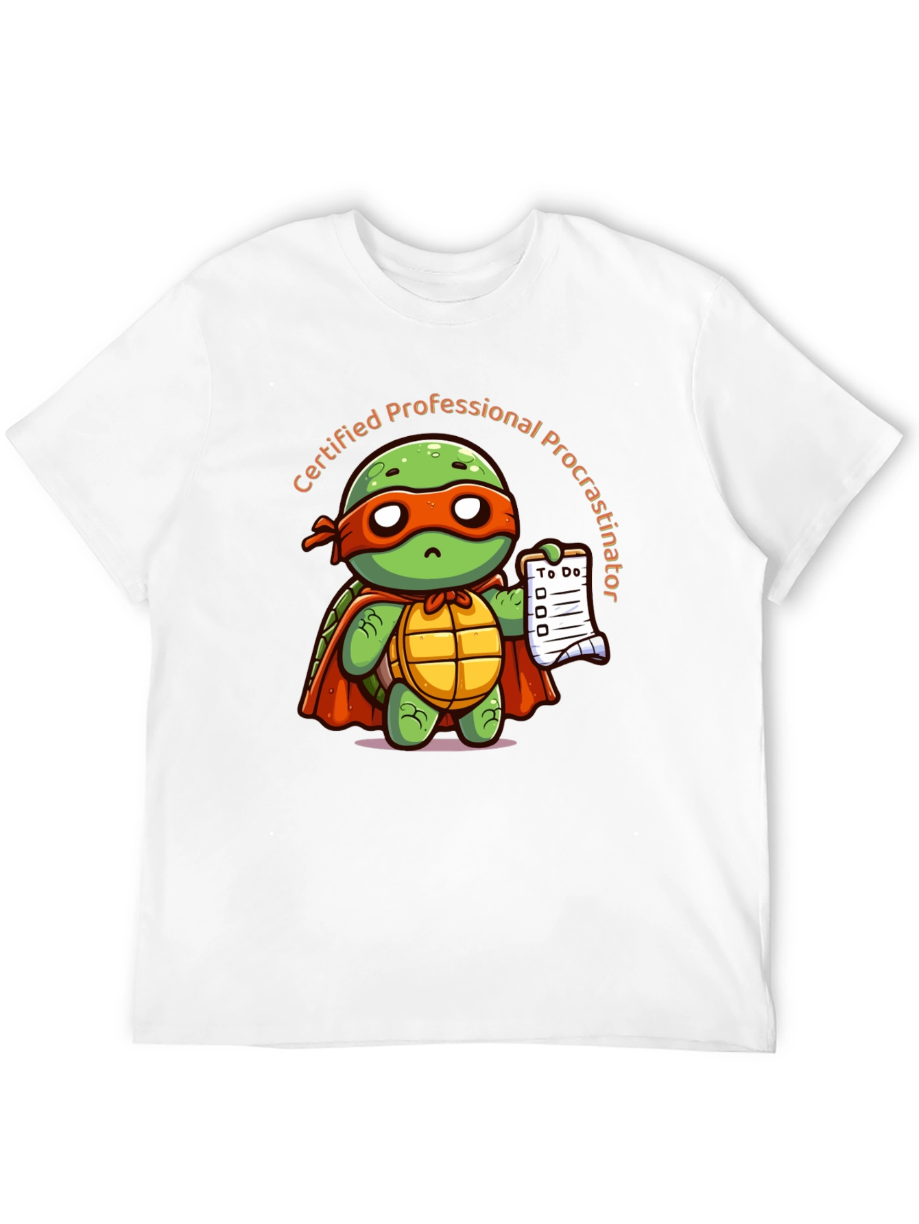 Black Procrastination Turtle T-Shirt view 12