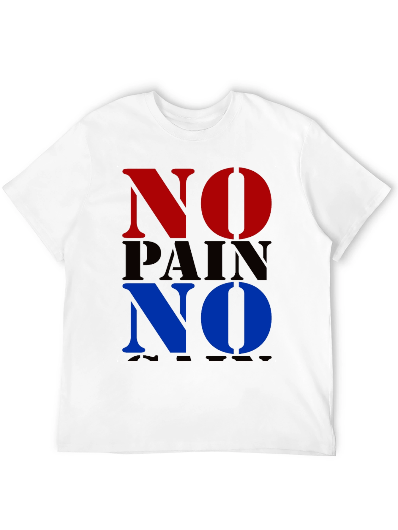Black No Pain No Gain Graphic T-Shirt view 12