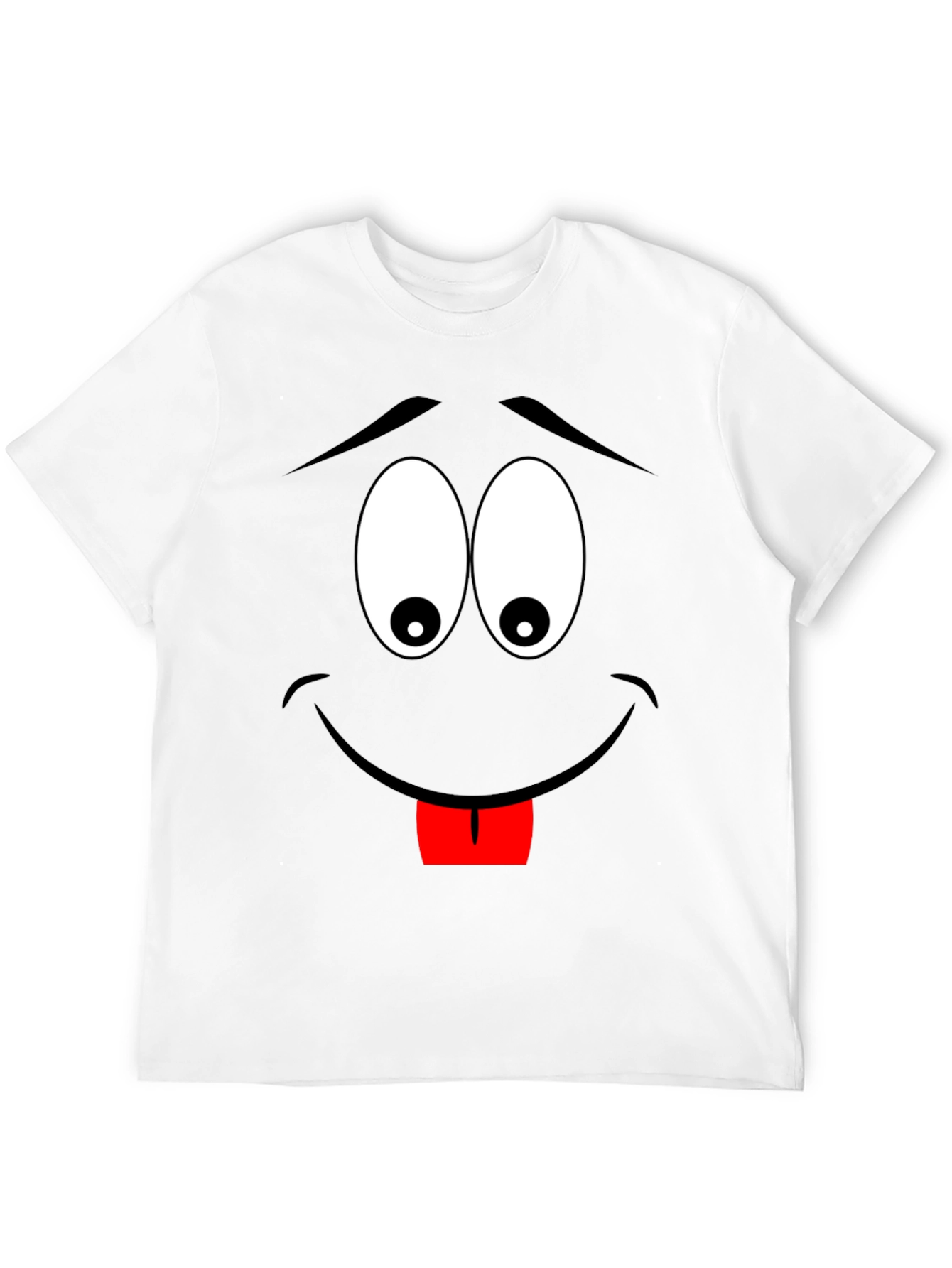 Black Cartoon Face Black T-Shirt view 12