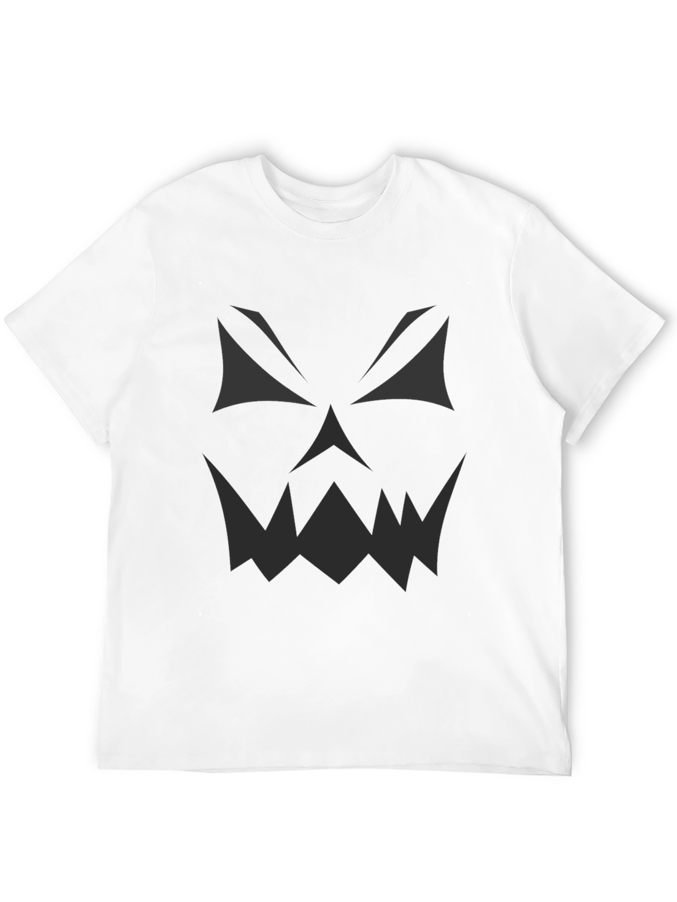 Black Men's Black Halloween Pumpkin Face T-Shirt view 12