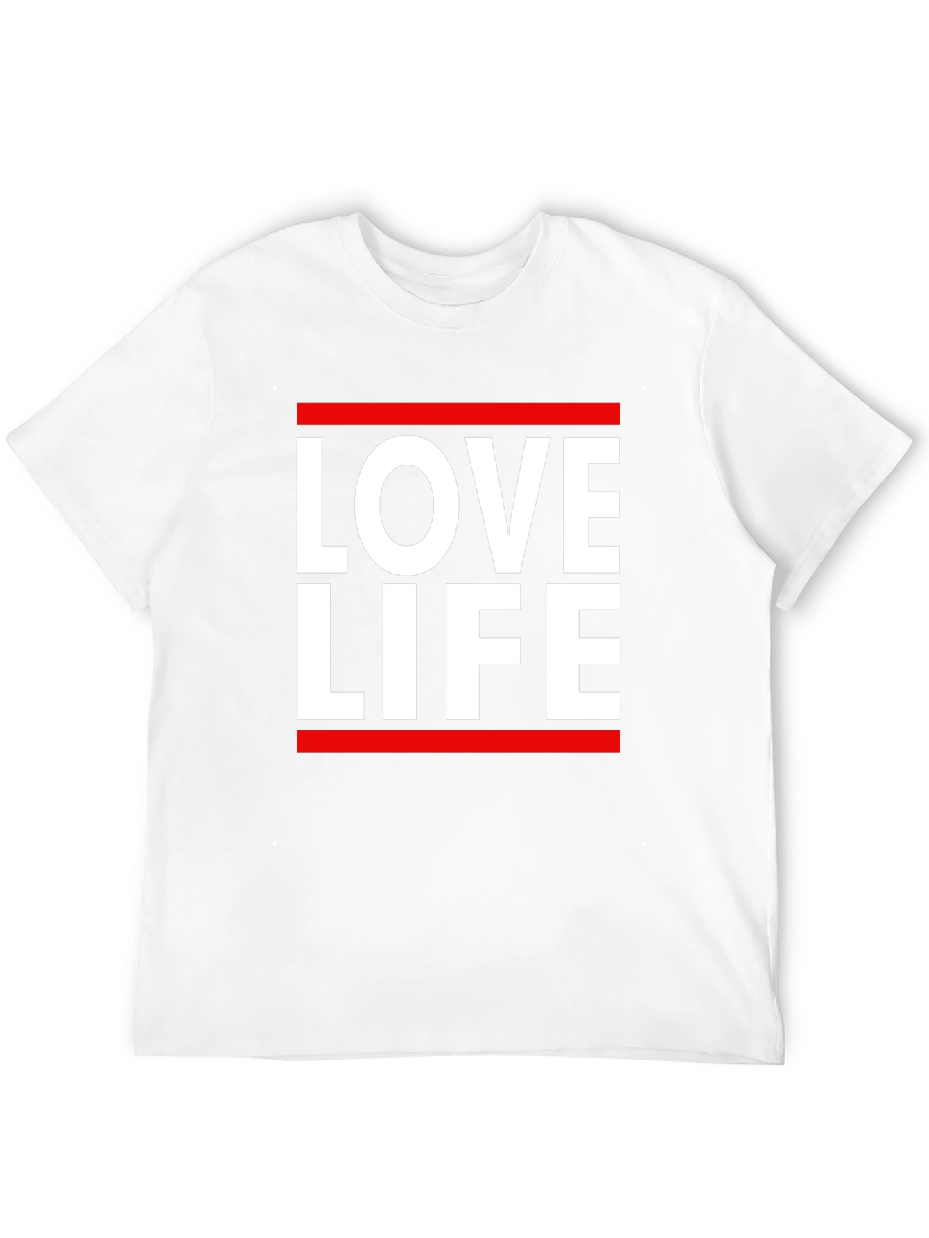 Black Love Life Graphic Tee - Black Cotton Casual T-Shirt view 12