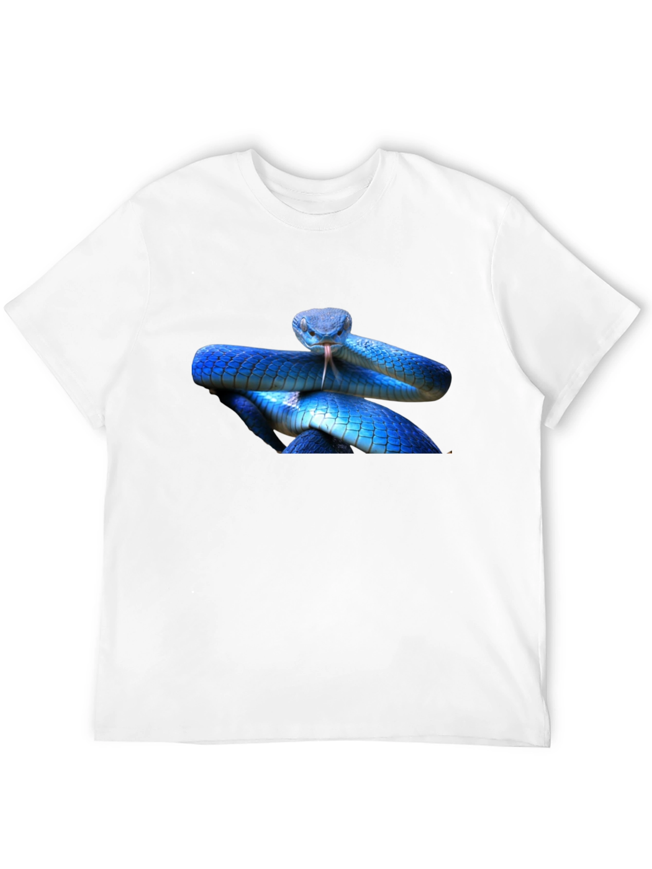 Black Blue Snake Graphic T-Shirt - Bold Reptile Design view 12