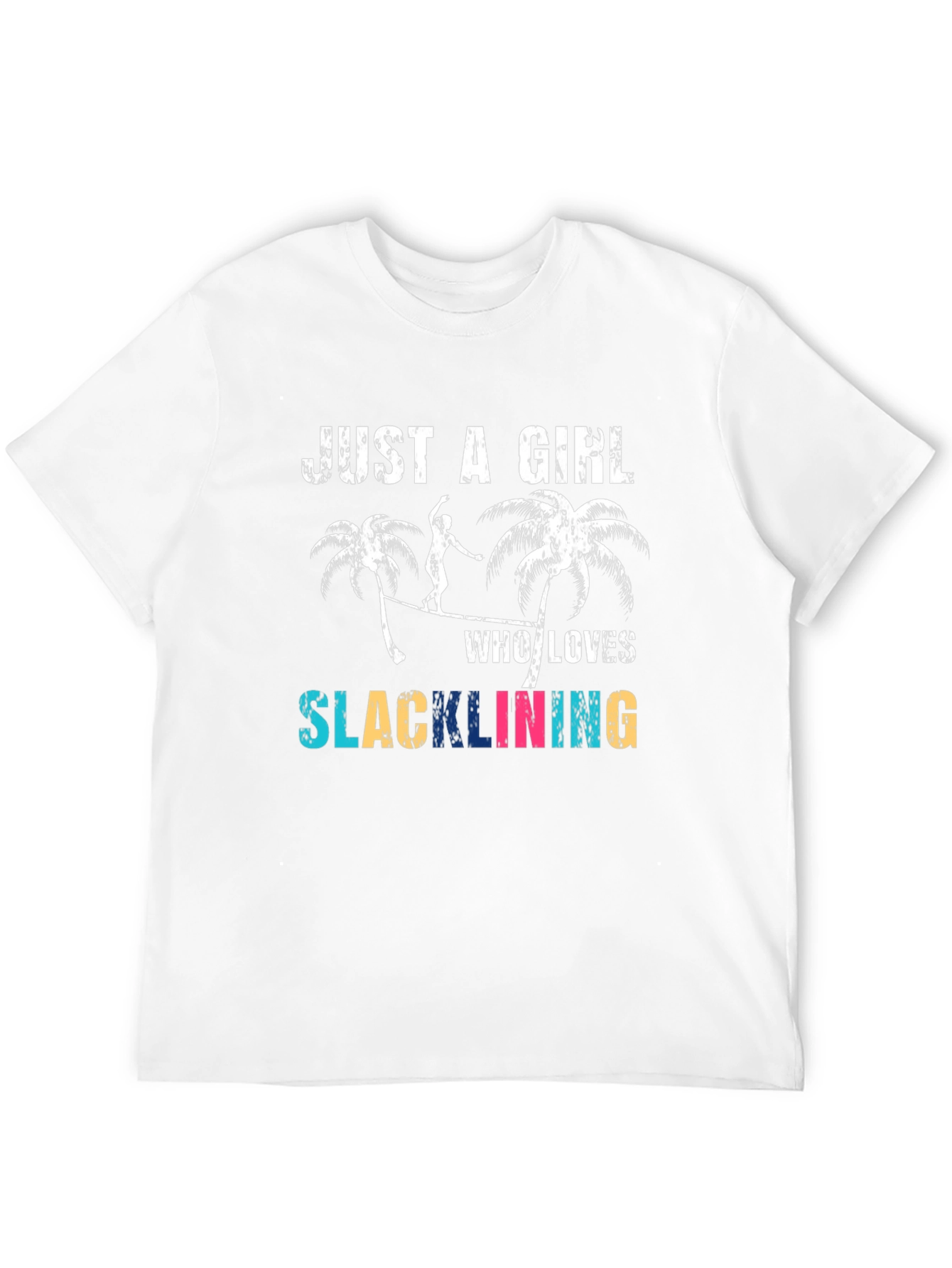Black Just a Girl Who Loves Slacklining T-Shirt view 12