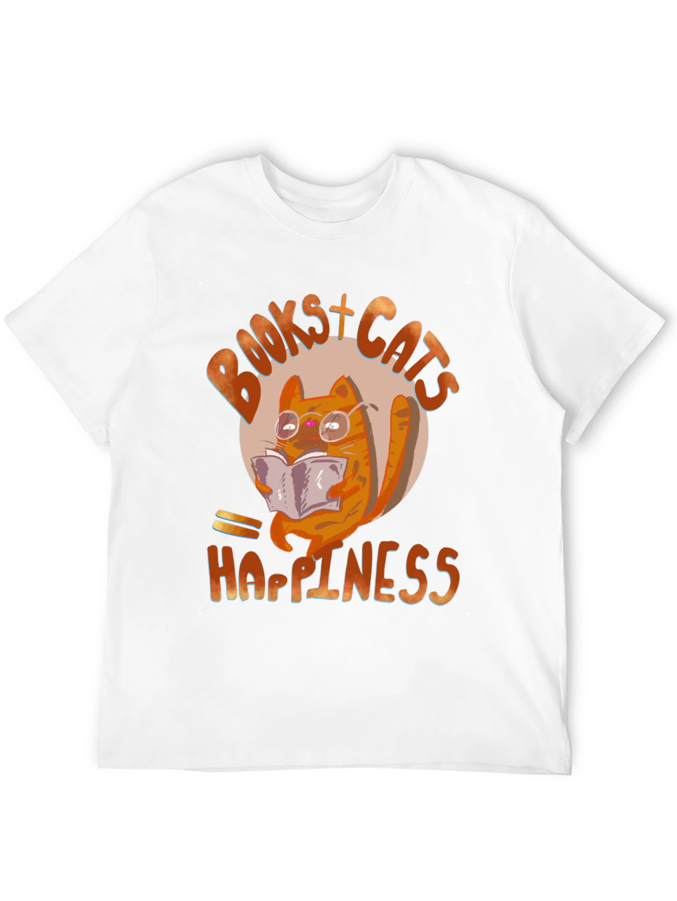 Black Books + Cats + Happiness Graphic Tee view 12