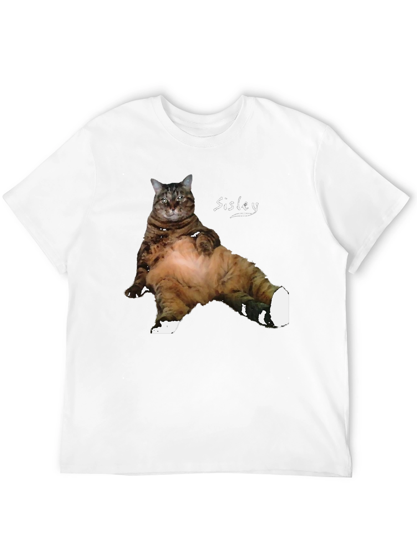 Black Funny Cat T-Shirt - Sisley Cat Design view 12
