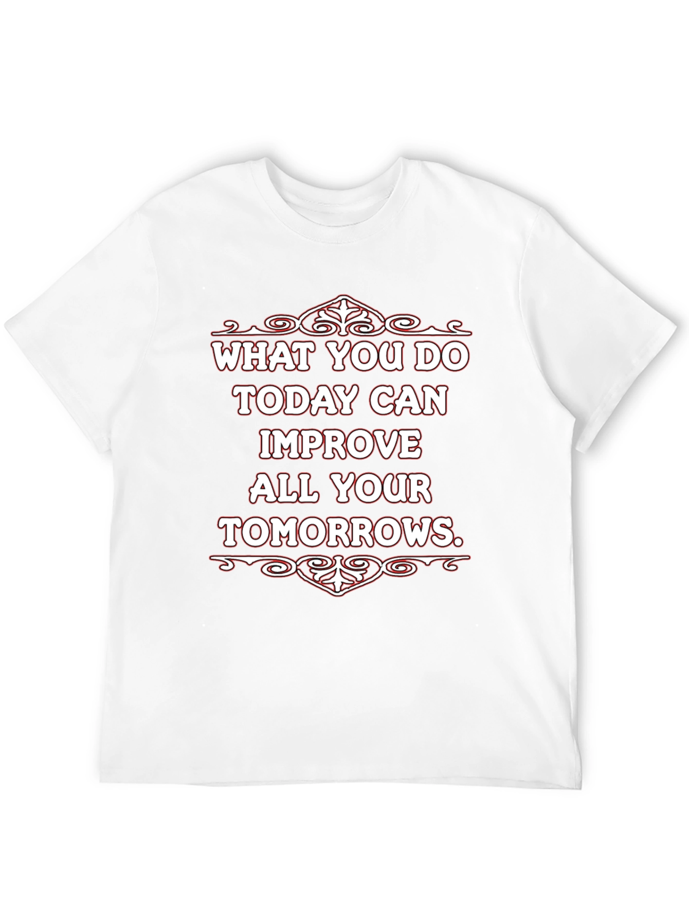 Black Motivational T-Shirt: Improve Your Tomorrows view 12