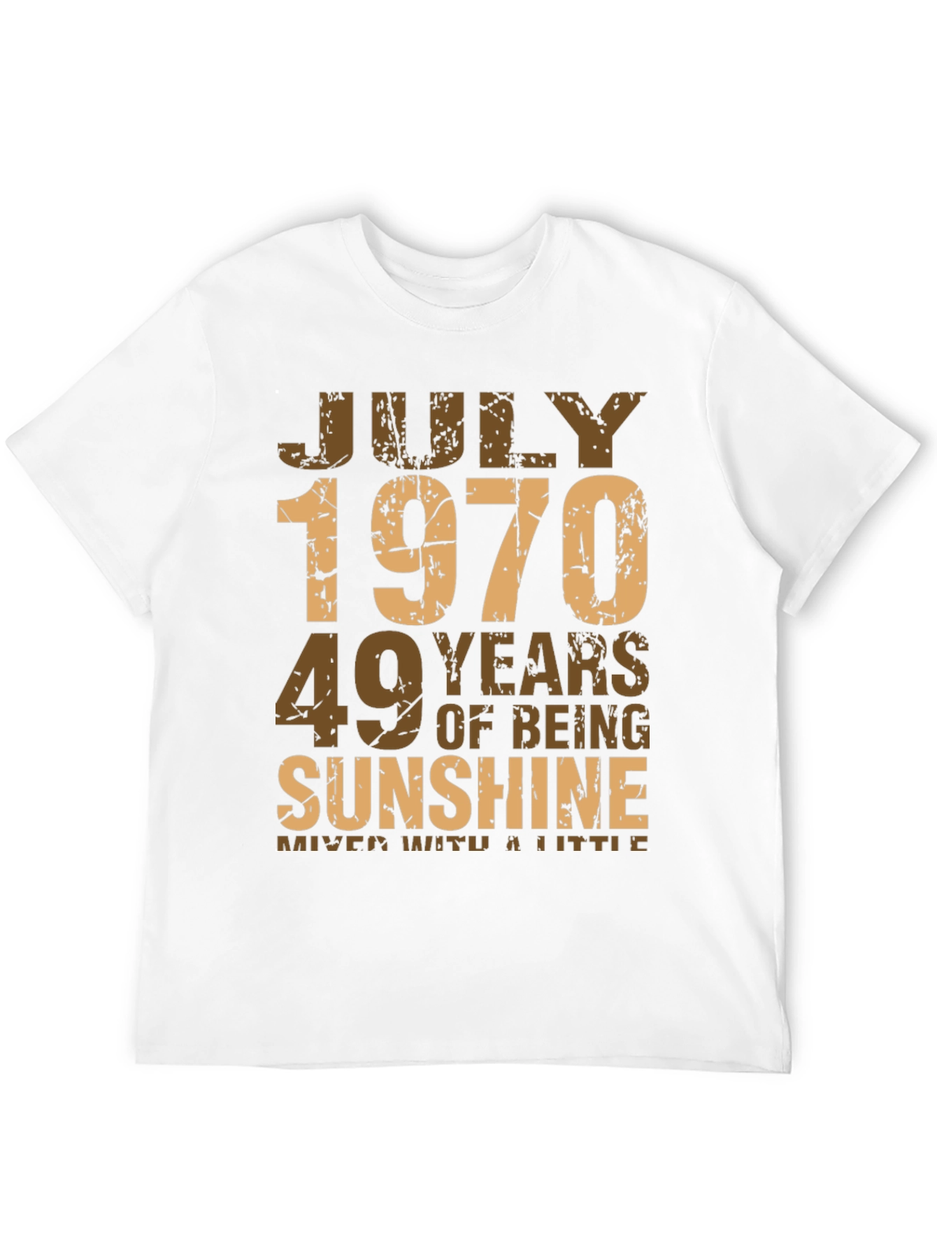 Black July 1970 Birthday T-Shirt - 49 Years of Sunshine! view 12