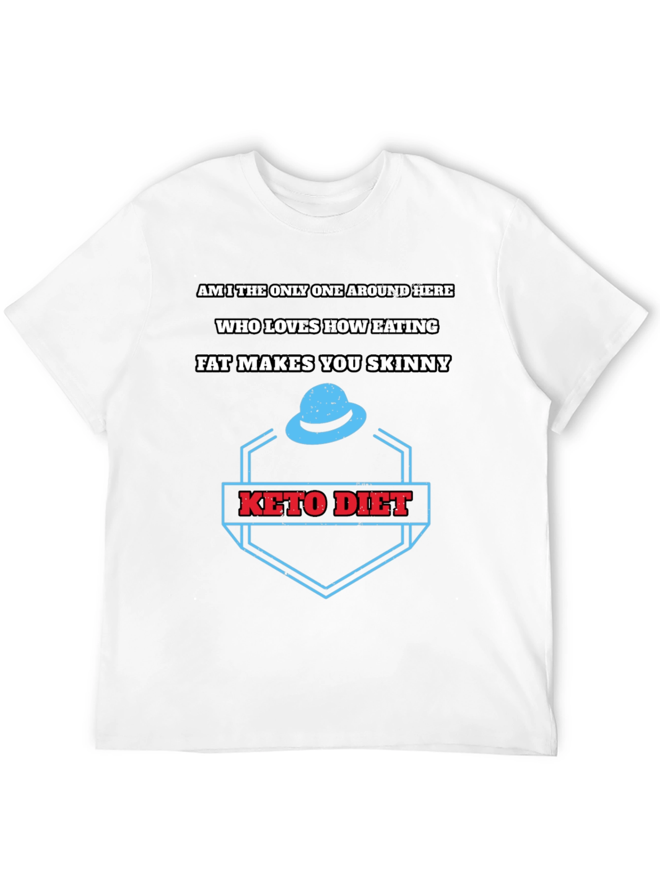 Black Keto Diet T-Shirt - Eat Fat Get Skinny Tee view 12