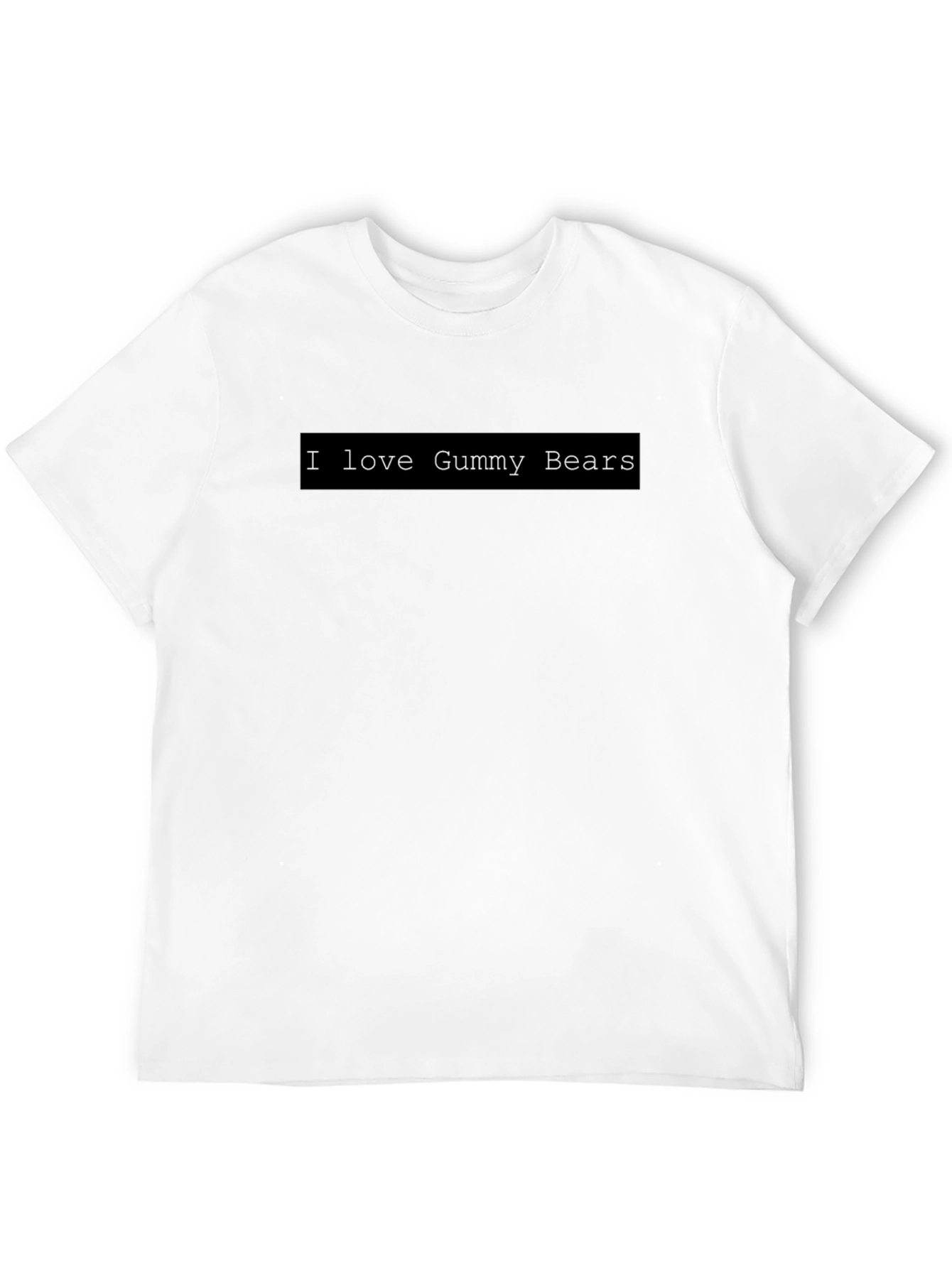 Black I Love Gummy Bears T-Shirt - Black Cotton Tee view 12
