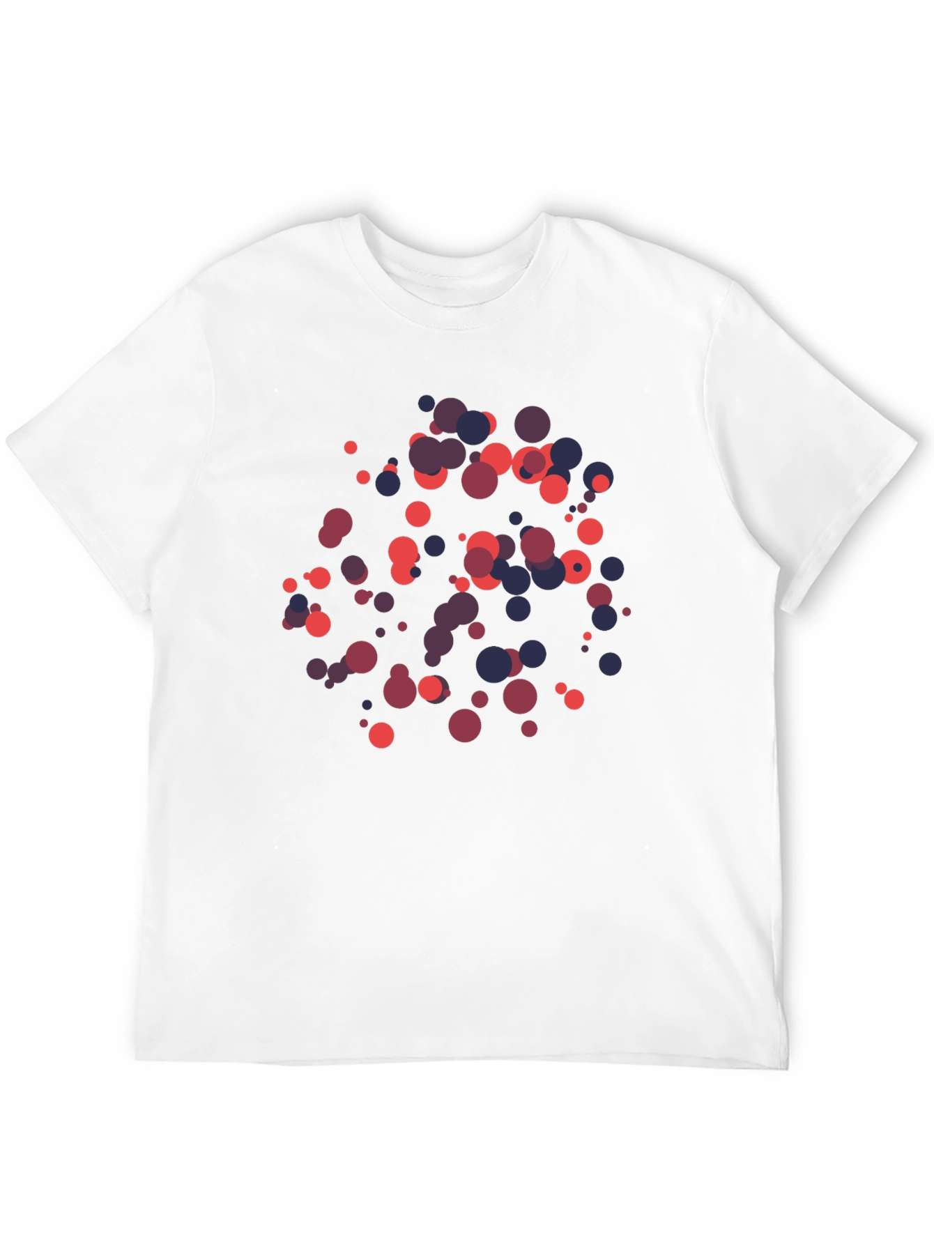 Black Modern Circle Pattern Black T-Shirt view 12