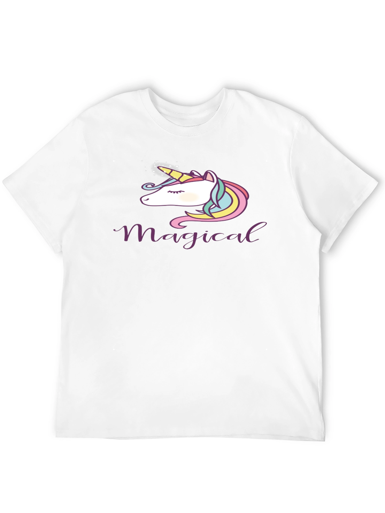 Black Magical Unicorn T-Shirt - Soft Cotton Blend, Black view 12