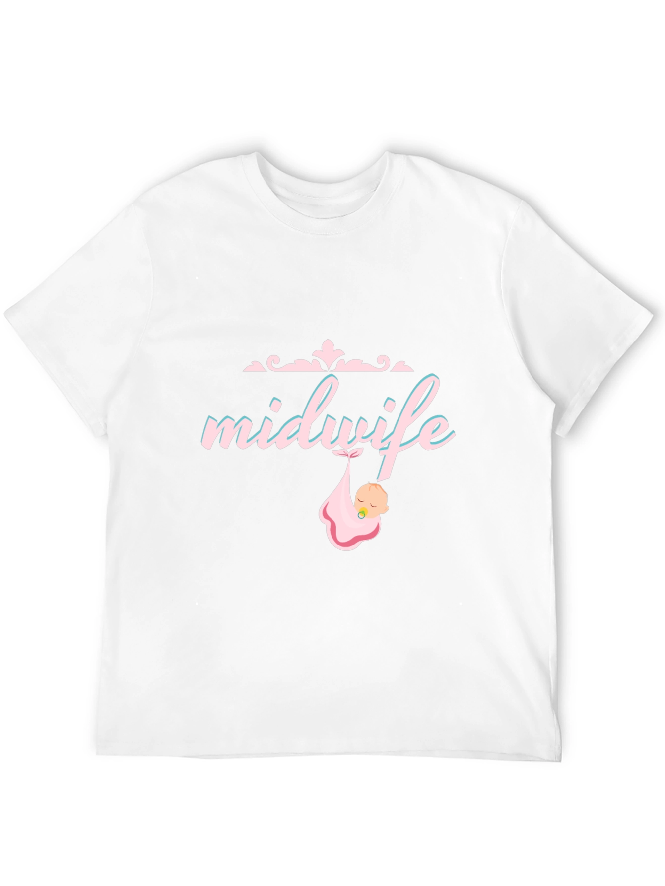 Black Midwife T-Shirt - Cute Baby Graphic Tee view 12