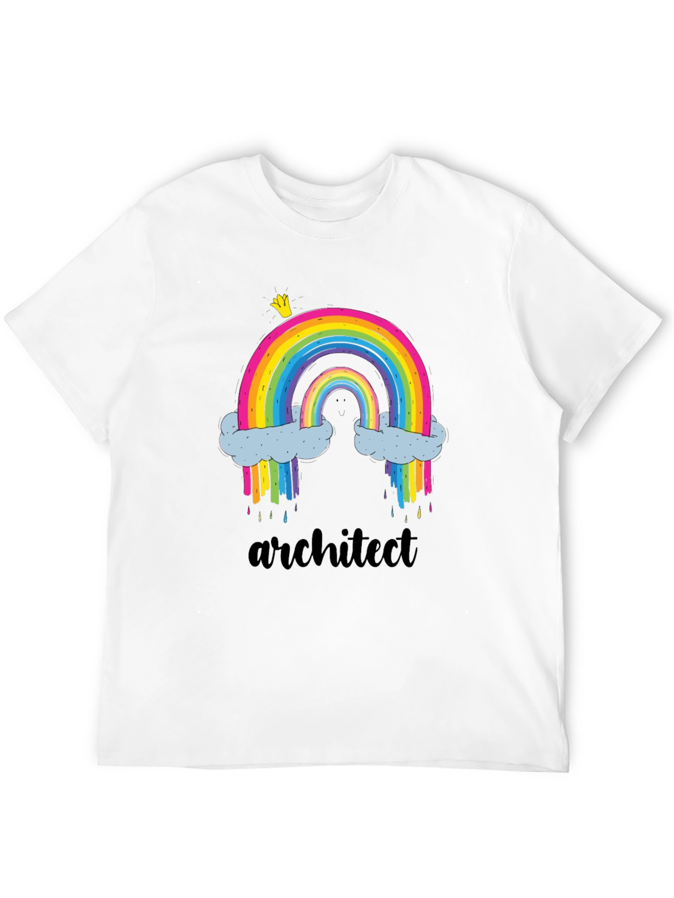 Black Rainbow Architect Graphic Tee - Quirky & Colorful! view 12