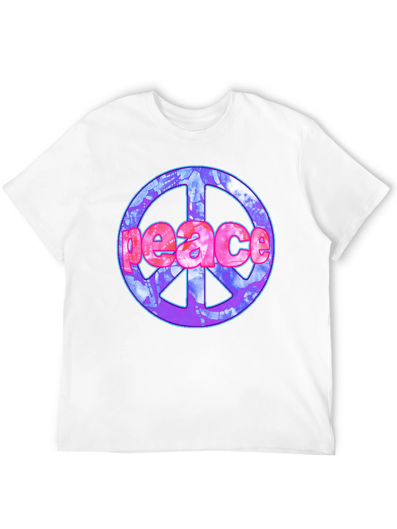Black Peace Sign Graphic T-Shirt - Black Cotton Blend view 12