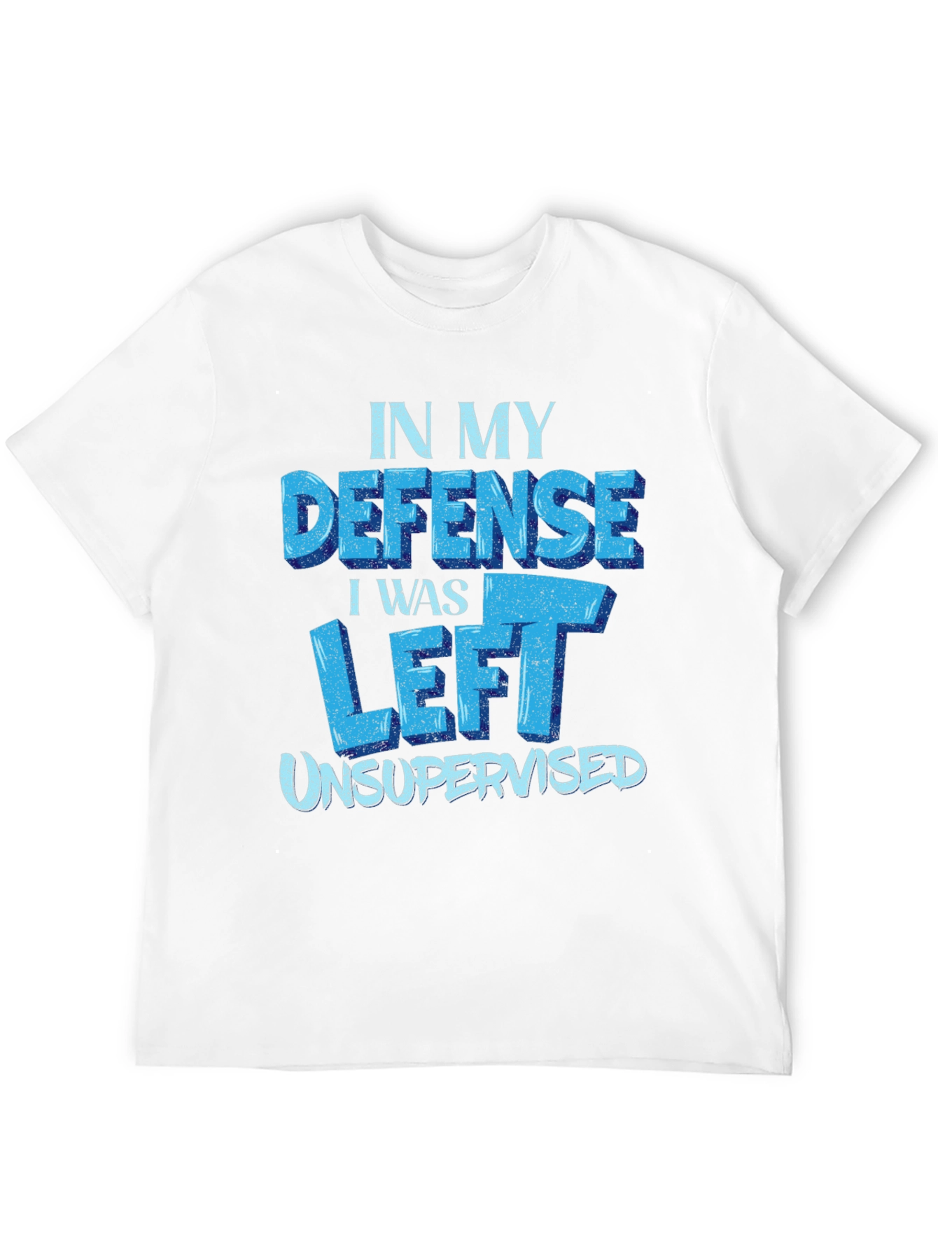 Black Funny 'In My Defense' Black T-Shirt view 12