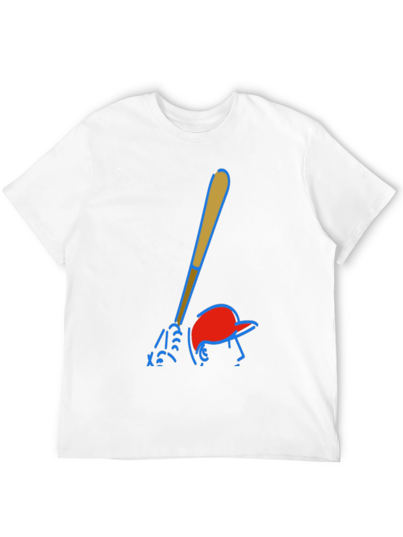 Black Baseball Player Graphic Tee - Classic Black Cotton view 12