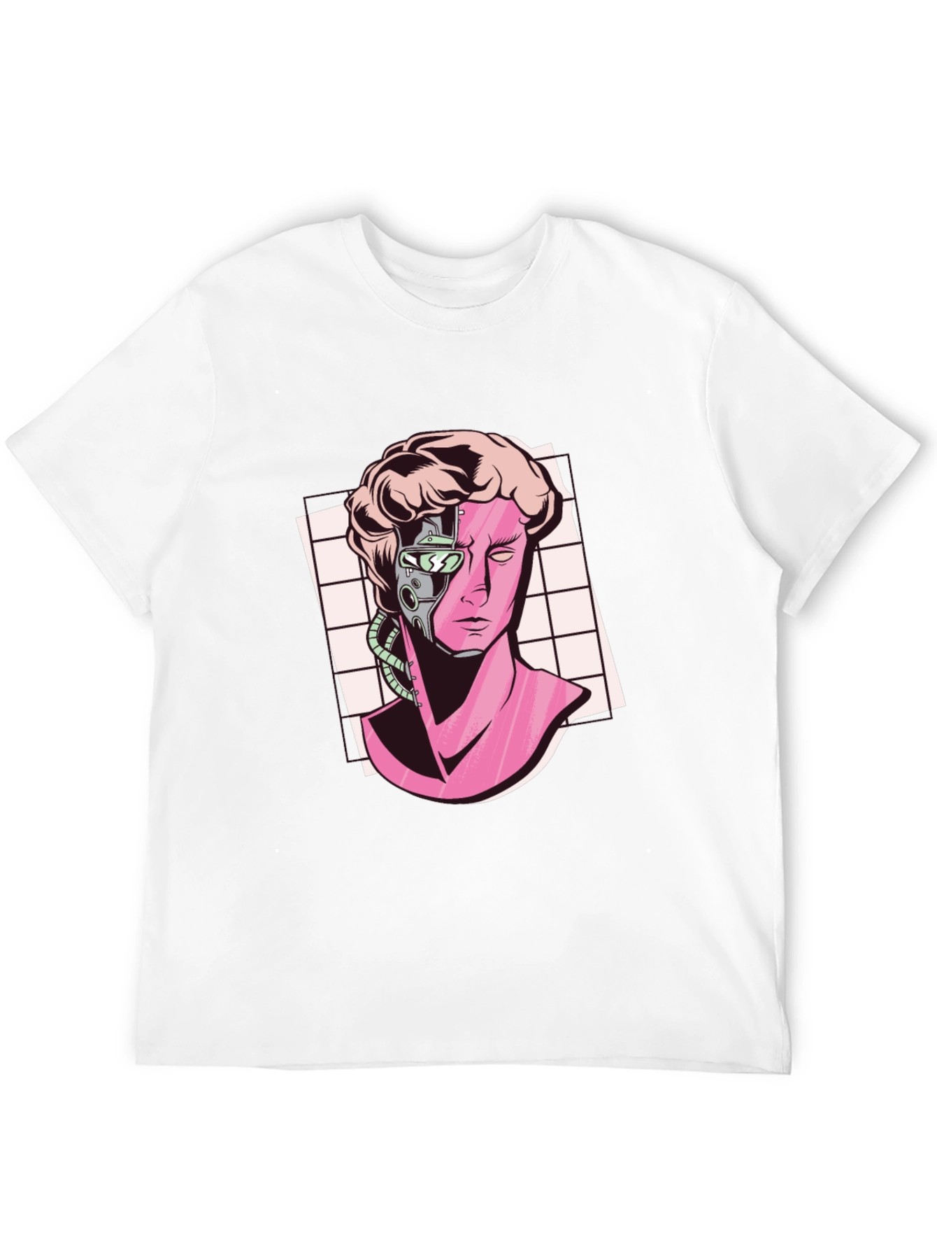 Black Cyberpunk Statue Graphic Tee - Modern Art view 12