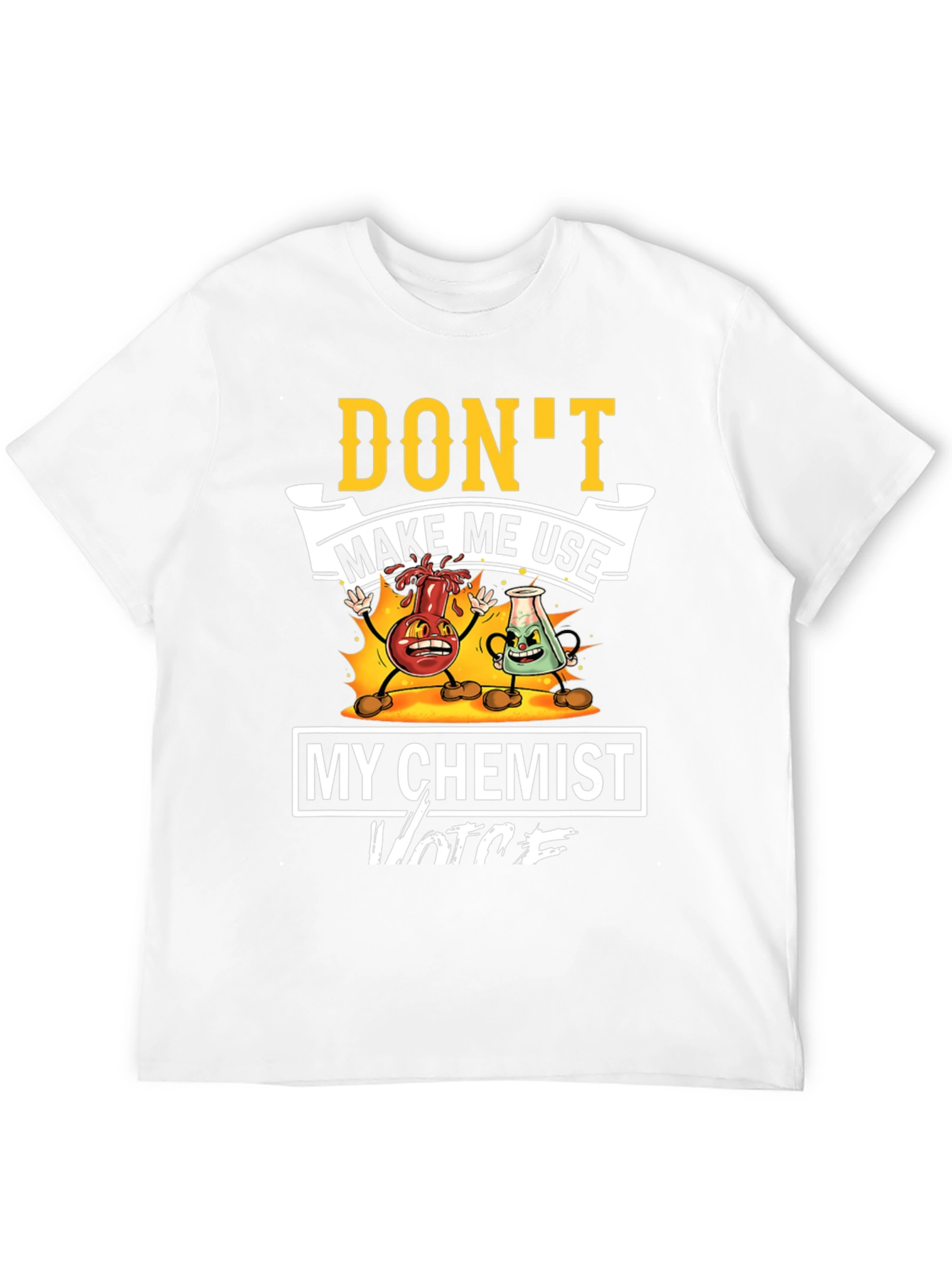 Black Funny Chemist Voice Graphic T-Shirt view 12