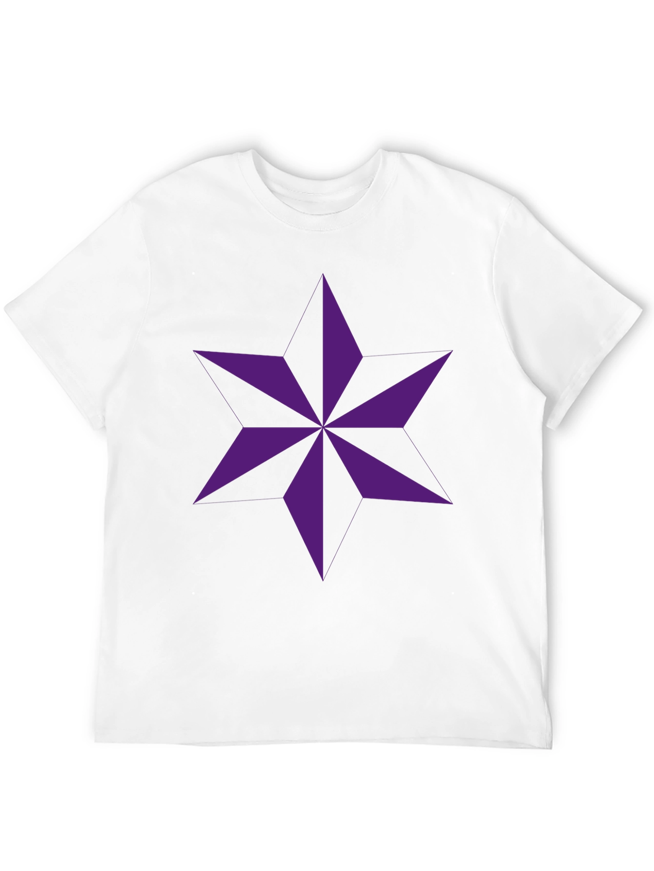 Black Geometric Star Graphic Black T-Shirt view 12