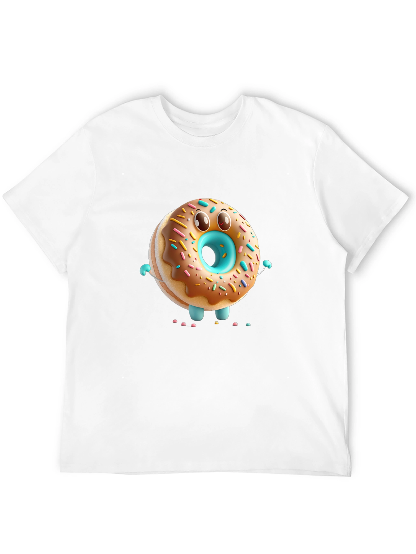 Black Donut Character Black T-Shirt view 12