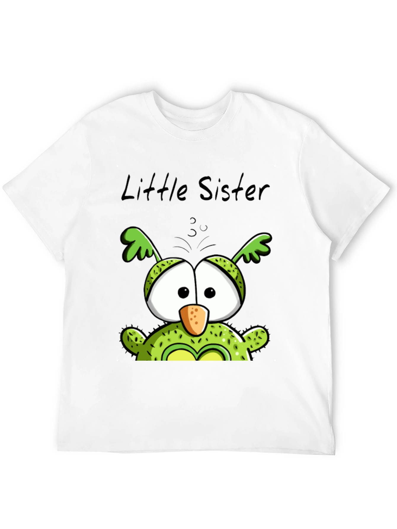 Black Little Sister Owl T-Shirt - Cute Family Tee view 12