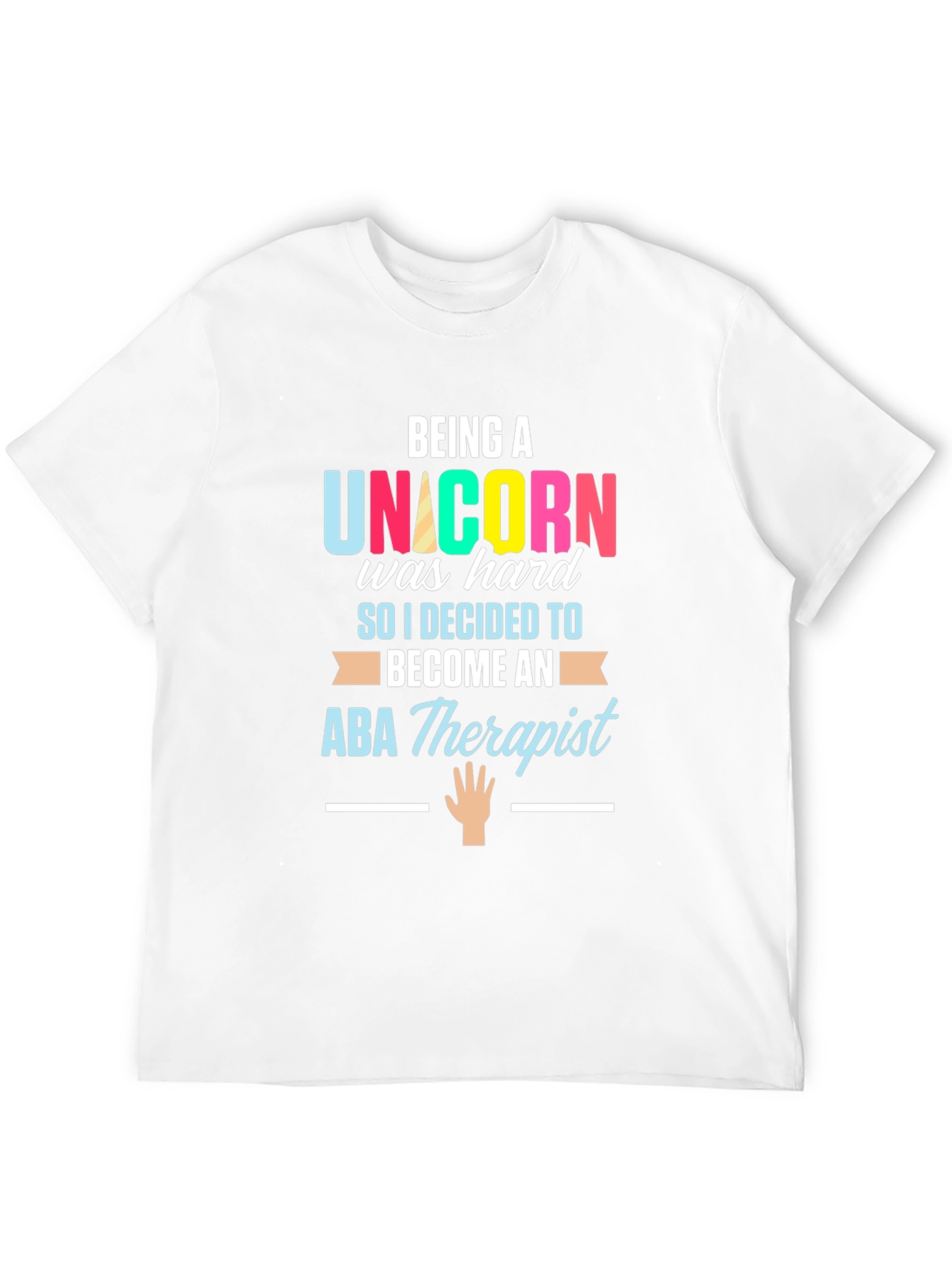 Black Unicorn ABA Therapist T-Shirt view 12