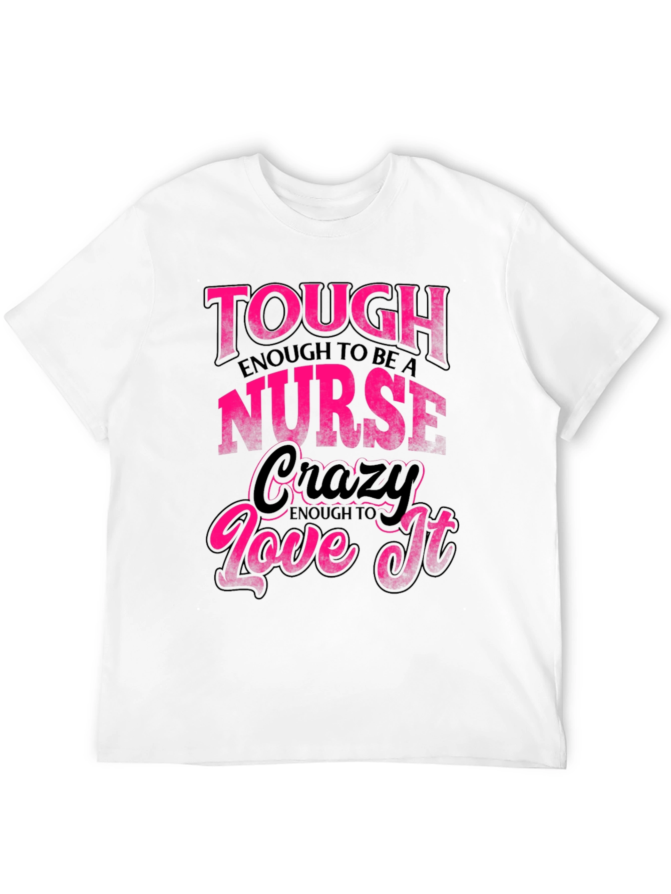 Black Tough Enough Nurse Black Graphic Tee view 12